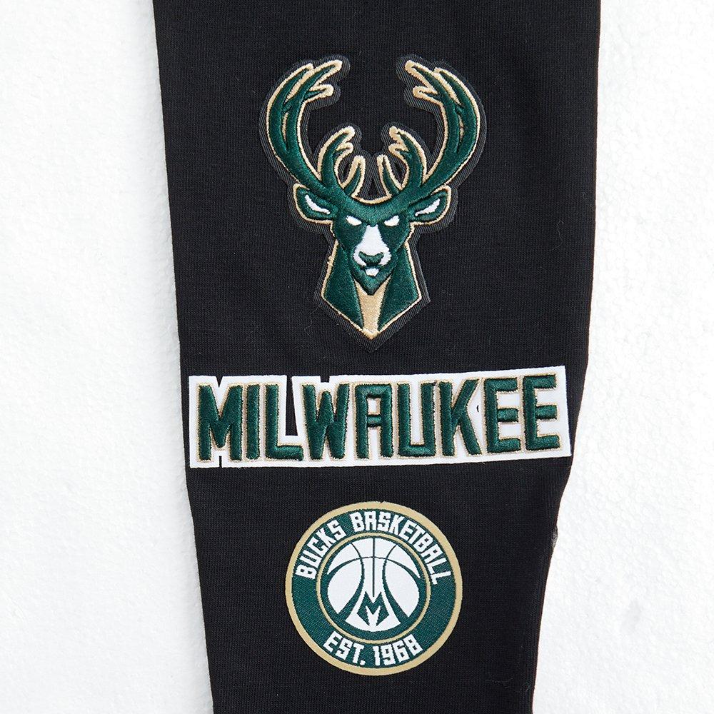Pro Standard Big Girls' NBA Milwaukee Bucks Retro Classic Leggings -Black - BLACK Thumbnail View 4