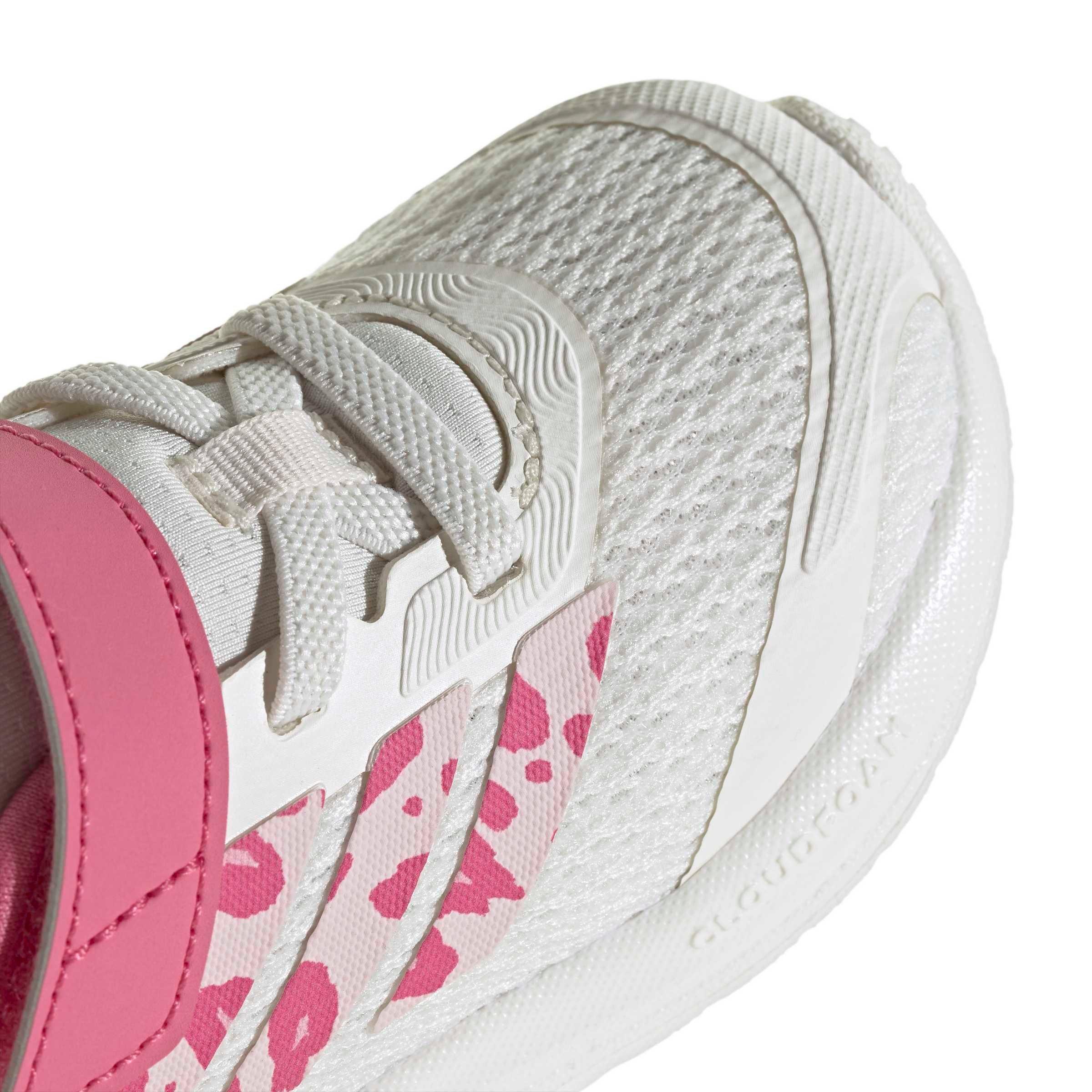 adidas Runfalcon 6 "Core White/Distilled Pink/Pink Fusion" Infant Girls' Running Shoe - WHITE/PINK/PINK