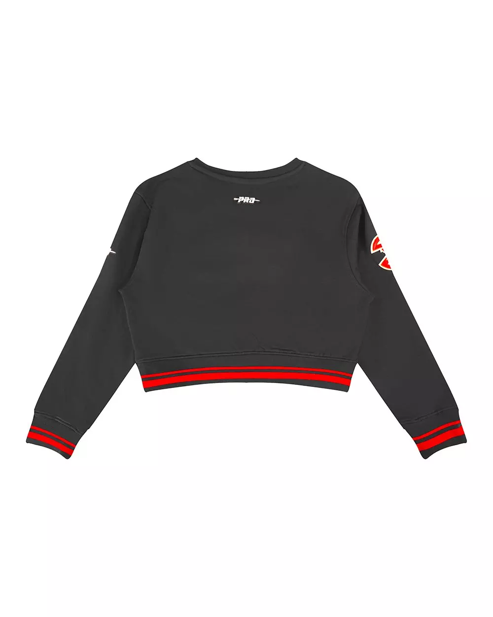 Pro Standard Big Girls' NBA Atlanta Hawks Retro Classic Rib Fleece Crewneck Sweatshirt -Black/Red - BLACK/RED