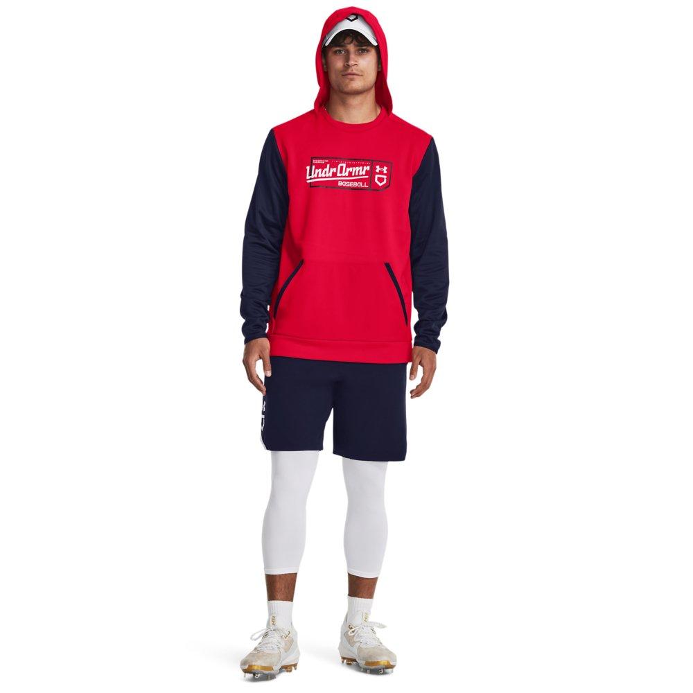 Under Armour Men's Yard Baseball Shorts - NAVY/RED Thumbnail View 4