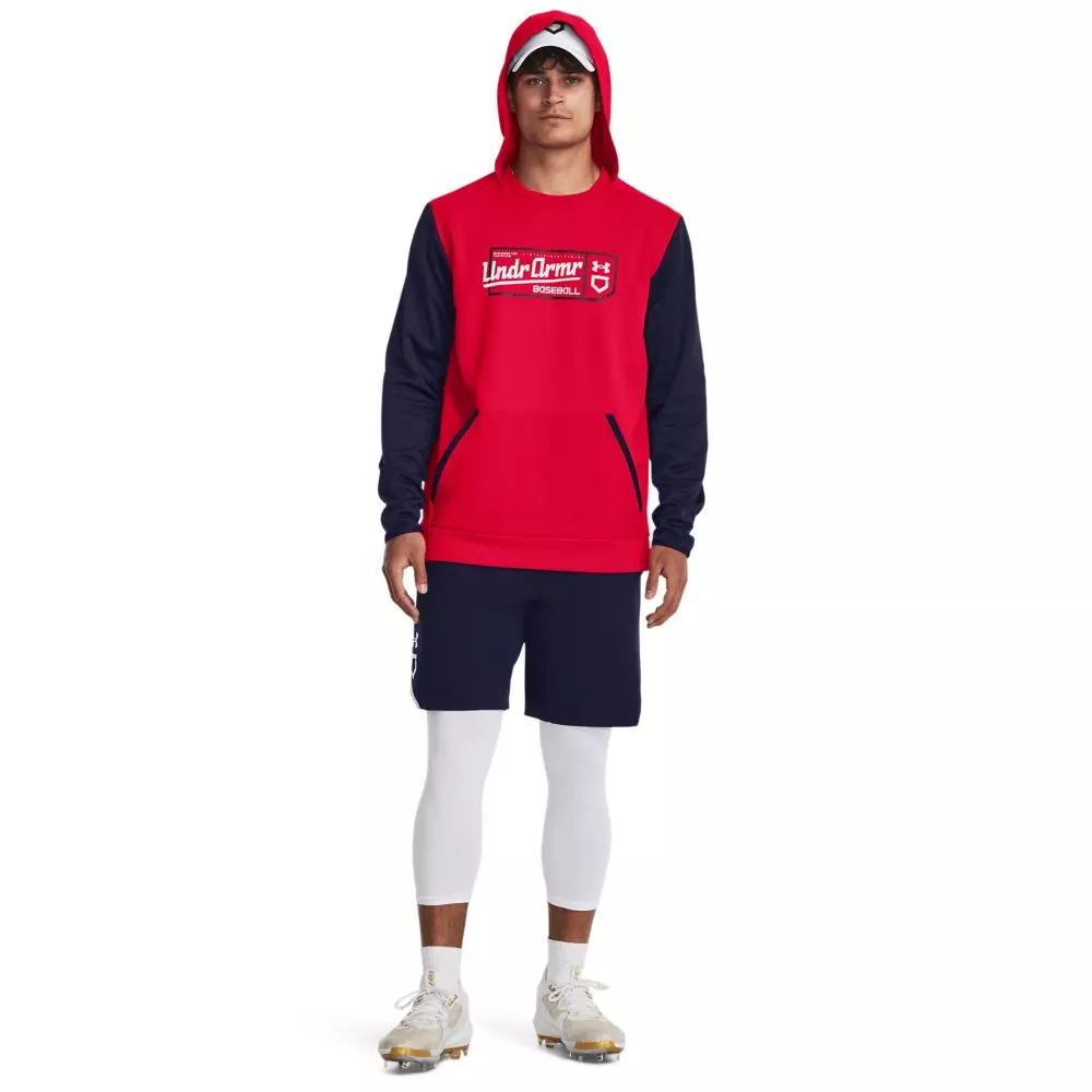 Under Armour Men's Yard Baseball Shorts - NAVY/RED
