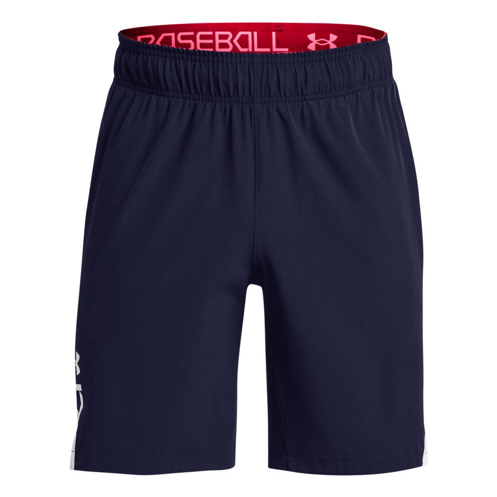 Under Armour Men's Yard Baseball Shorts - NAVY/RED Thumbnail View 5