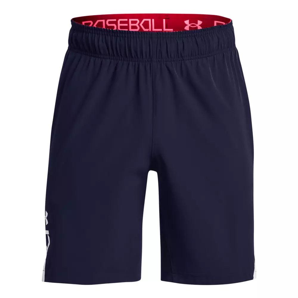 Under Armour Men's Yard Baseball Shorts - NAVY/RED
