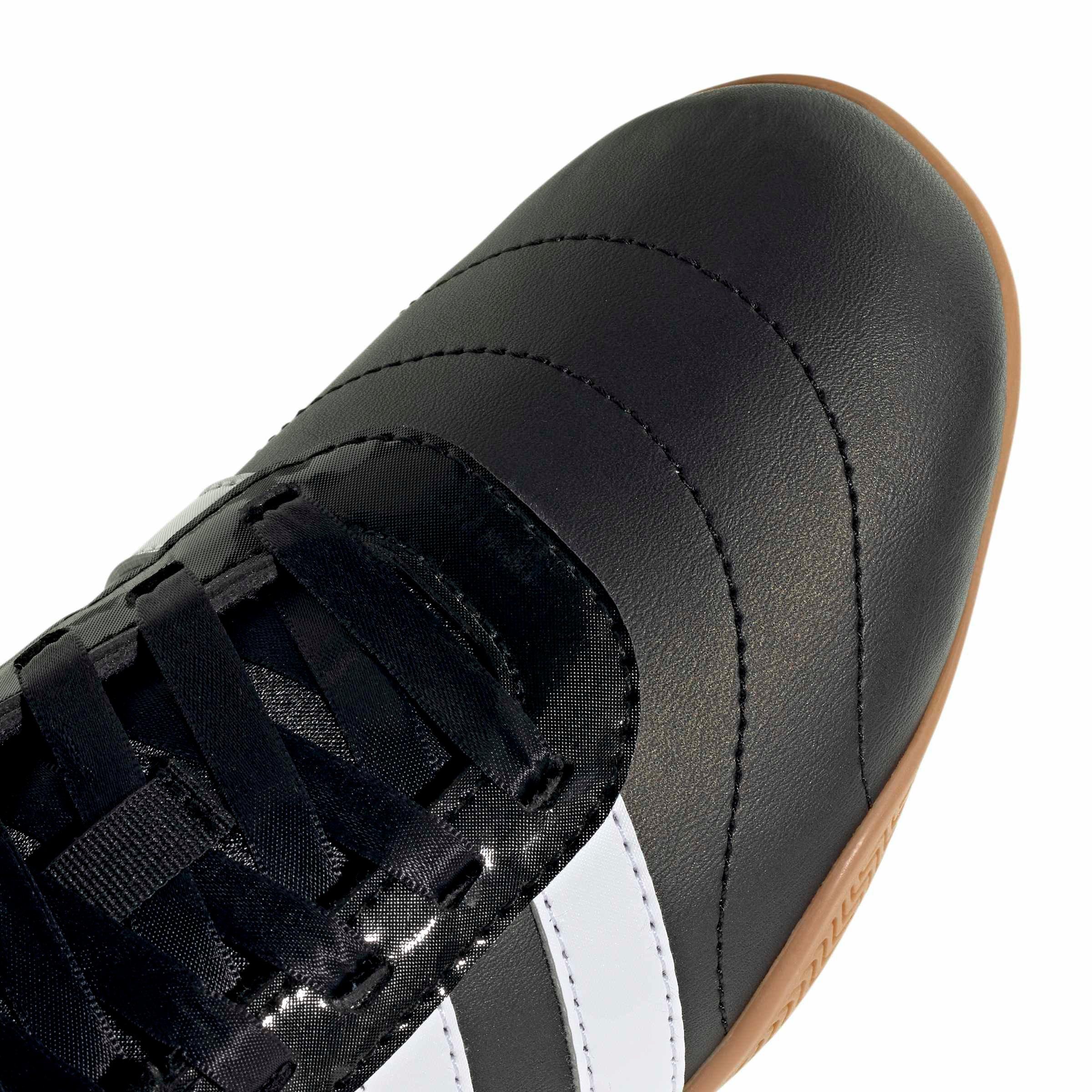 adidas Grand Court Lo "Core Black/Ftwr White/Hi-Res Yellow" Grade School Boys' Shoe - BLACK/WHITE/YELLOW