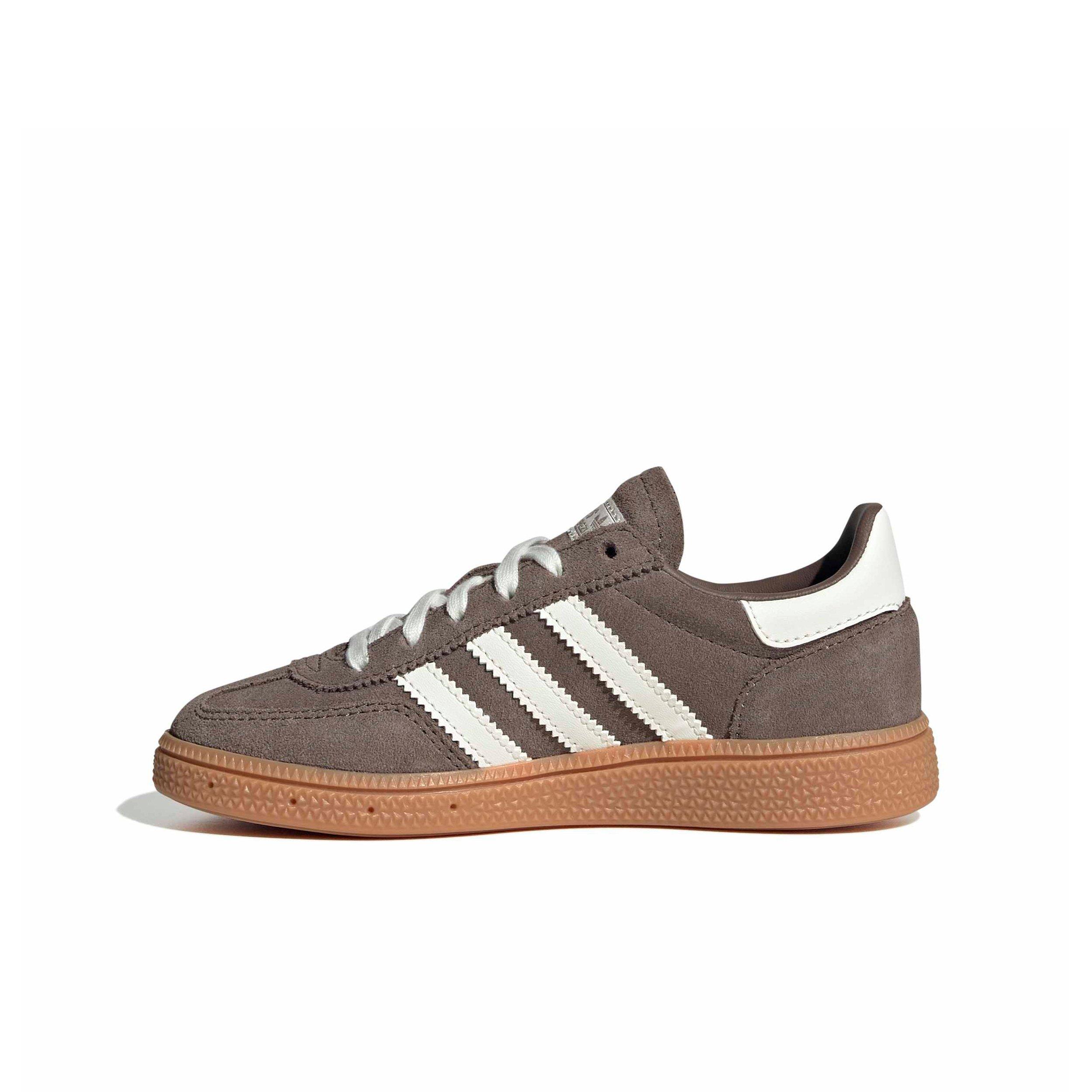 adidas Originals Handball Spezial "Earth Strata/Off White/Gum 2" Preschool Girls' Shoe - EARTH/OFF WHITE/GUM