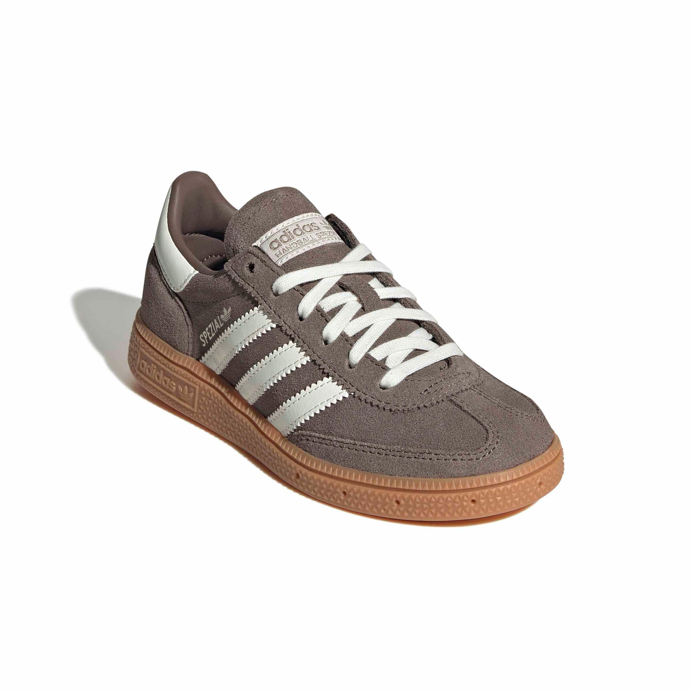 adidas Originals Handball Spezial "Earth Strata/Off White/Gum 2" Preschool Girls' Shoe - EARTH/OFF WHITE/GUM