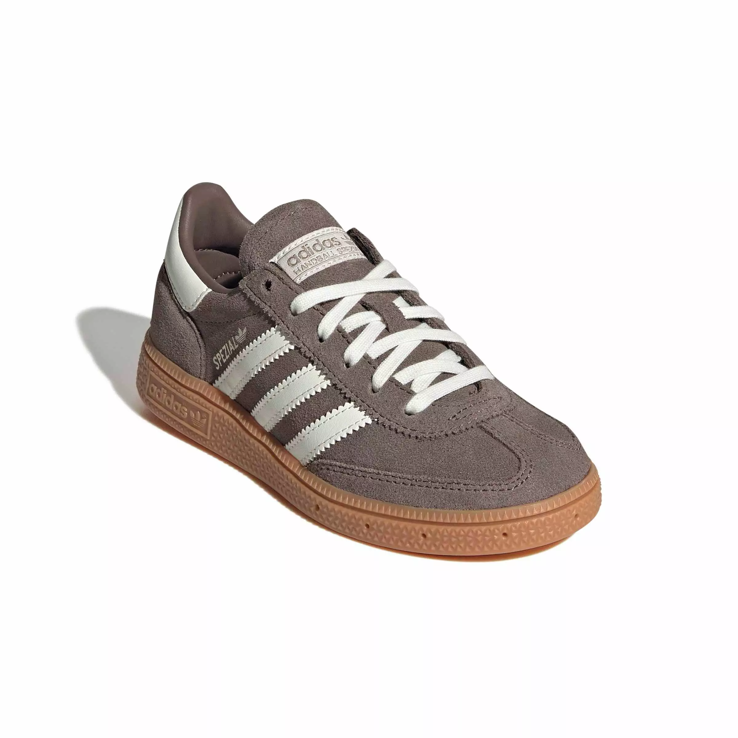 adidas Originals Handball Spezial "Earth Strata/Off White/Gum 2" Preschool Girls' Shoe - EARTH/OFF WHITE/GUM