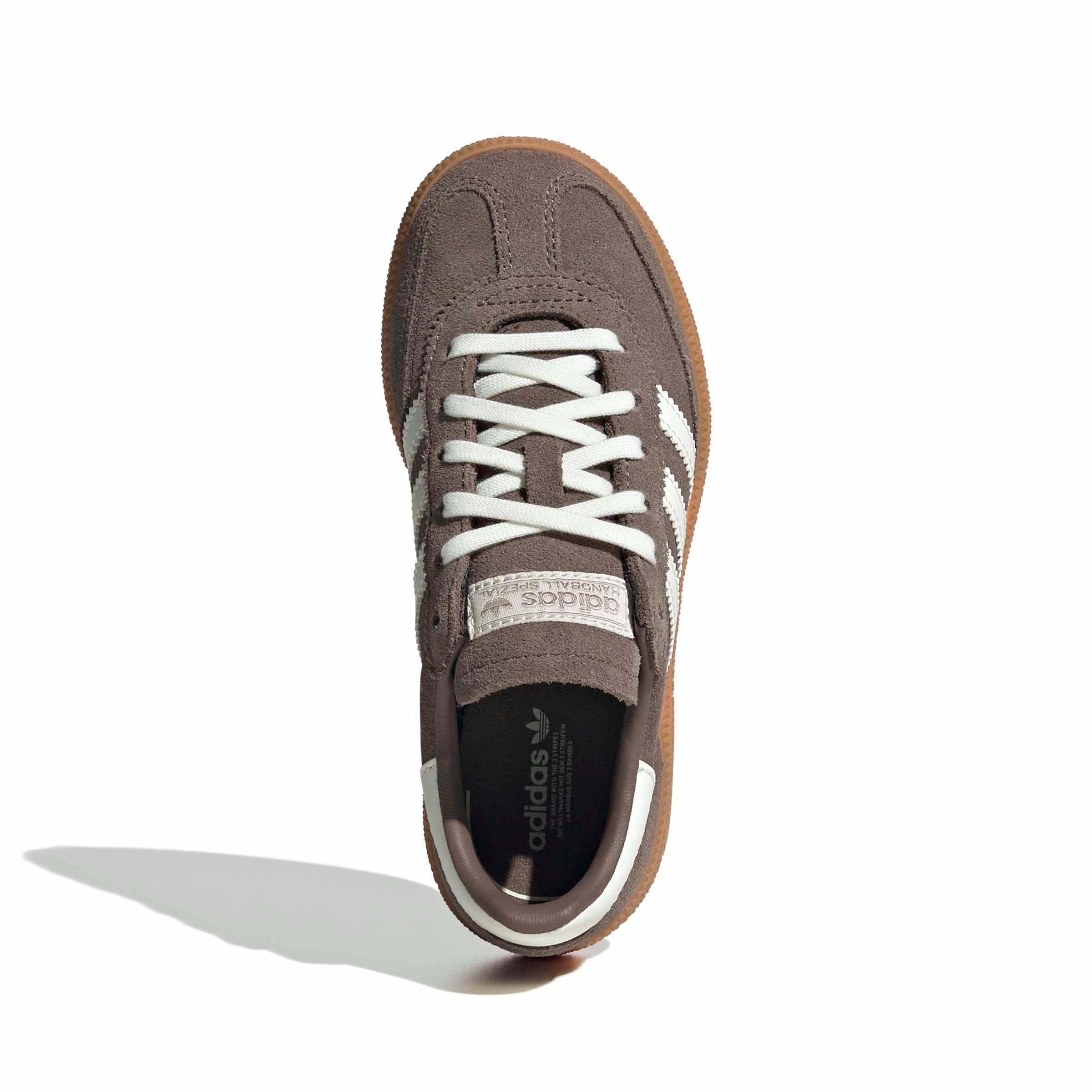 adidas Originals Handball Spezial "Earth Strata/Off White/Gum 2" Preschool Girls' Shoe - EARTH/OFF WHITE/GUM