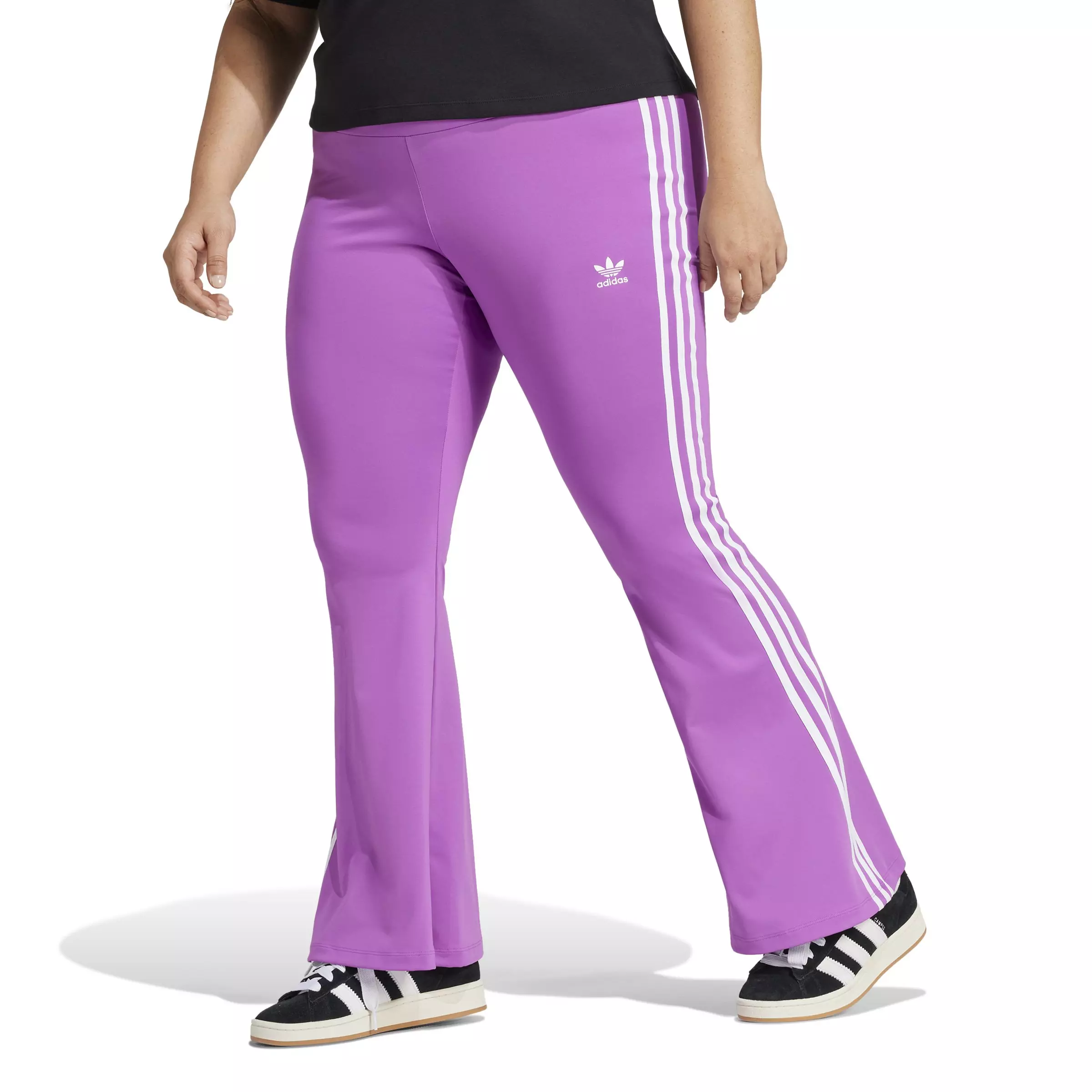 adidas Originals Women's Retro Flared Leggings-Purple - PURPLE