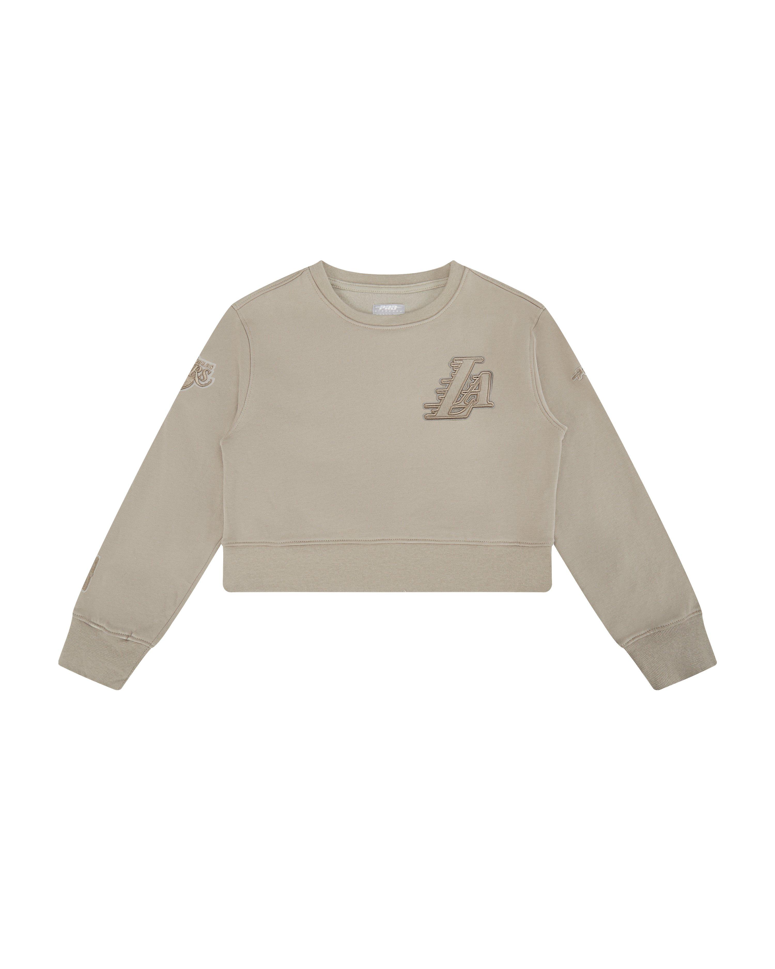 Pro Standard Big Girls' NBA Los Angeles Lakers Neutral Fleece Sweatshirt -Stone - STONE Thumbnail View 1