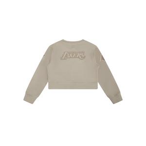 Pro Standard Big Girls' NBA Los Angeles Lakers Neutral Fleece Sweatshirt -Stone
