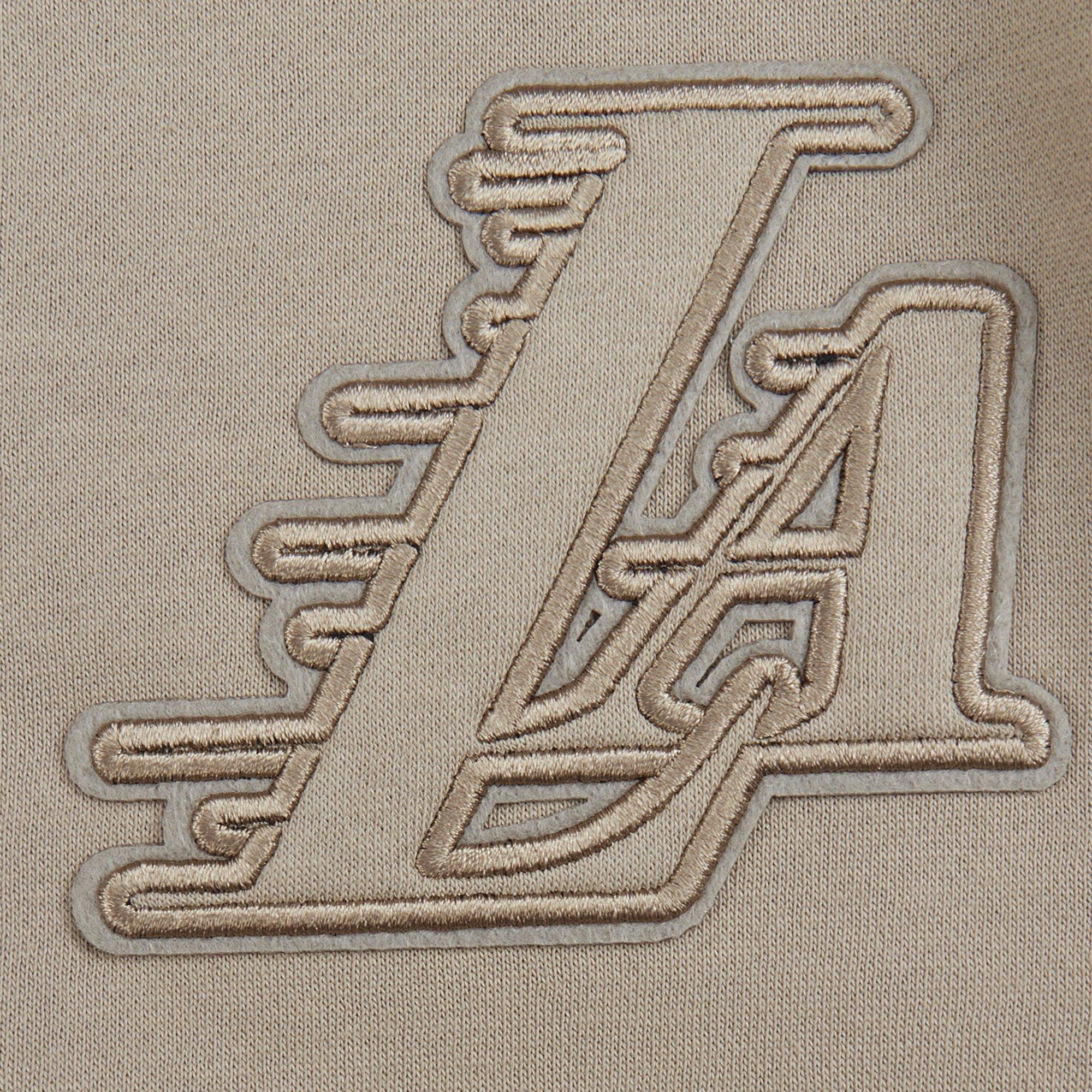 Pro Standard Big Girls' NBA Los Angeles Lakers Neutral Fleece Sweatshirt - Stone - STONE Thumbnail View 4