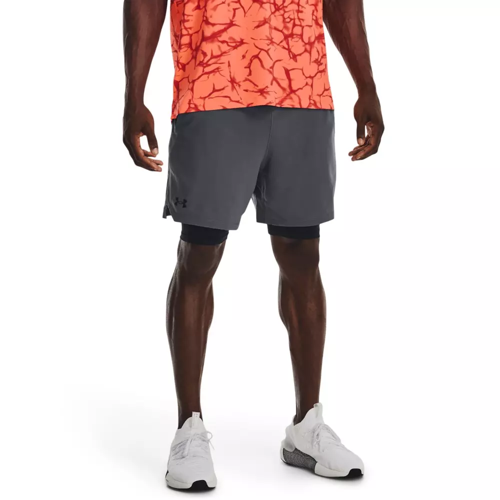 Under Armour Men's Vanish 2-in-1 Shorts - GREY/BLACK