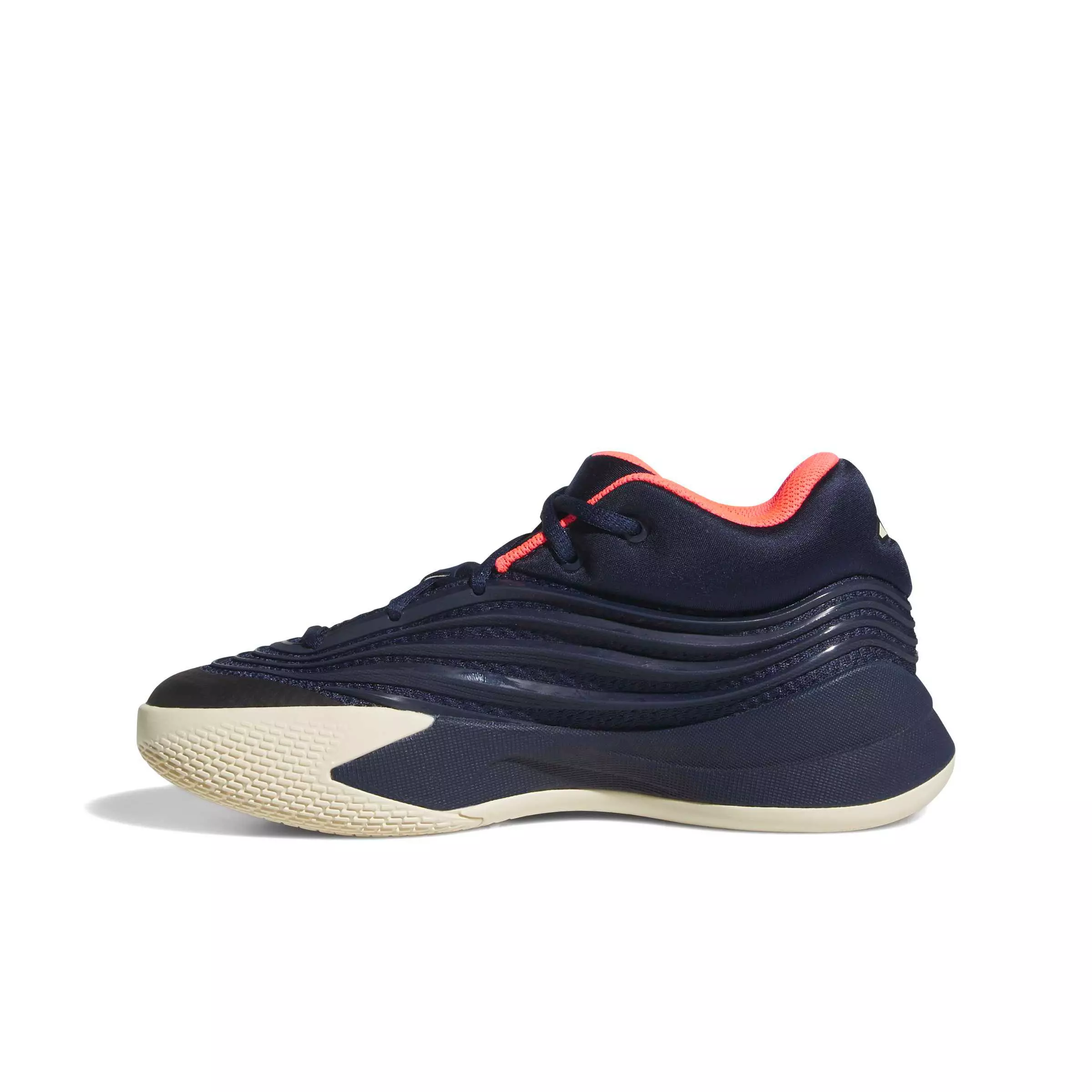 adidas Dame X "Night Indigo/Warm Vanilla/Solar Turbo" Grade School Boys' Basketball Shoe - INDIGO/VANILLA/SOLAR