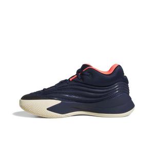 adidas Dame X "Night Indigo/Warm Vanilla/Solar Turbo" Grade School Boys' Basketball Shoe - INDIGO/VANILLA/SOLAR