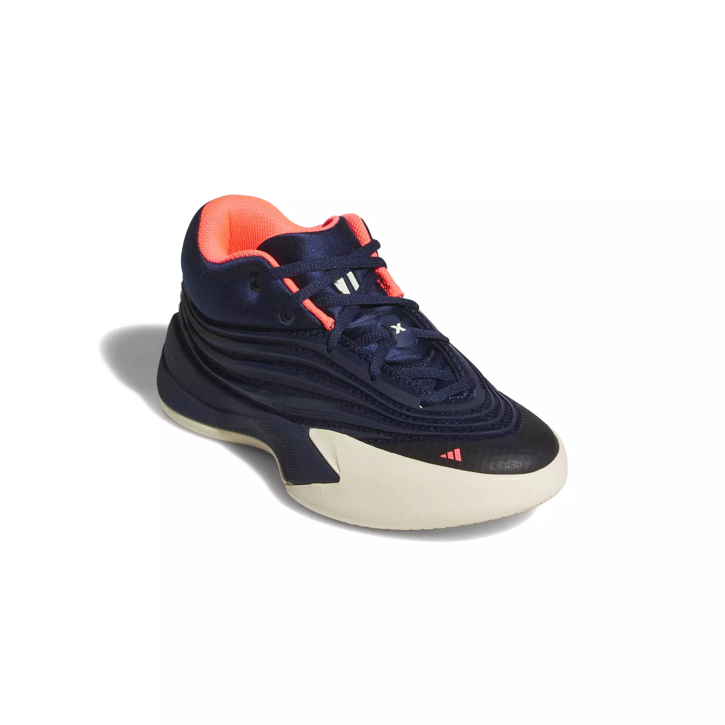 adidas Dame X "Night Indigo/Warm Vanilla/Solar Turbo" Grade School Boys' Basketball Shoe - INDIGO/VANILLA/SOLAR