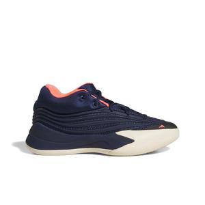 adidas Dame X "Night Indigo/Warm Vanilla/Solar Turbo" Grade School Boys' Basketball Shoe - INDIGO/VANILLA/SOLAR