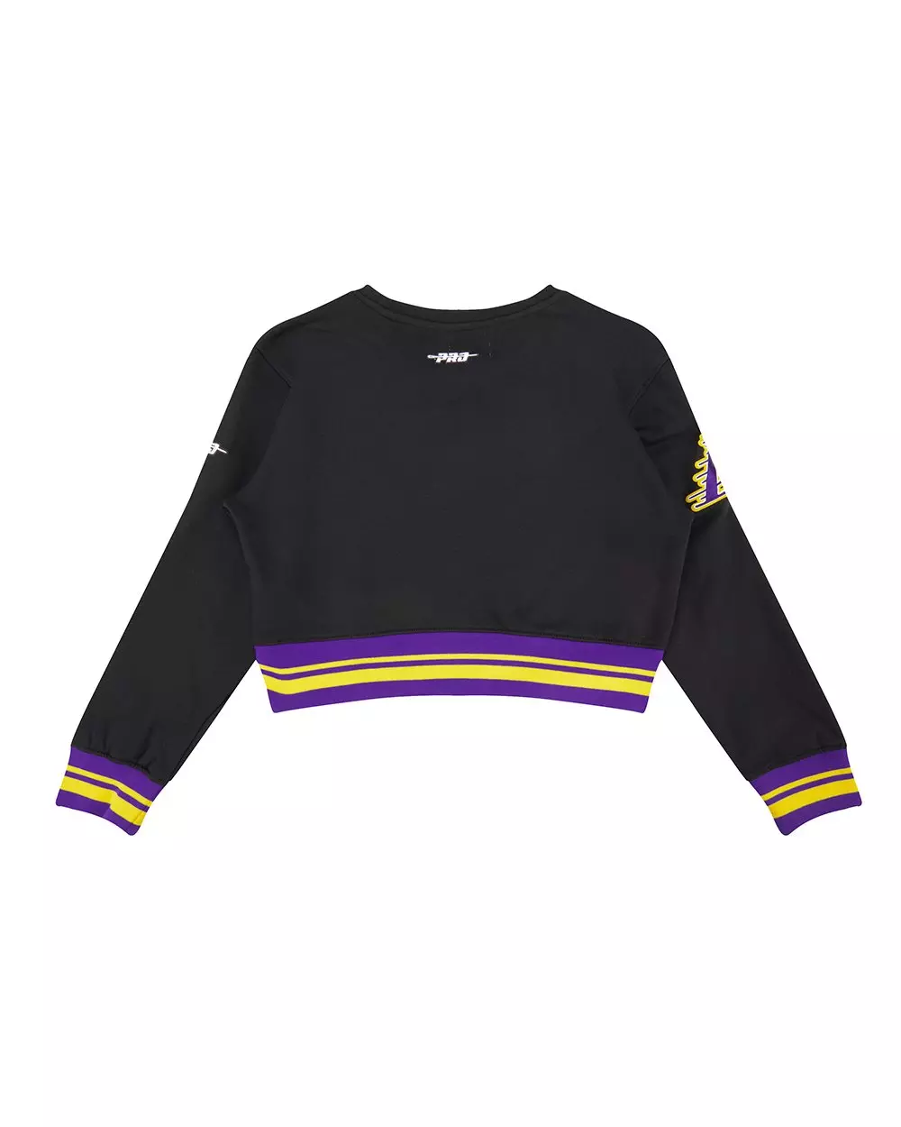 Pro Standard Big Girls' NBA Los Angeles Lakers Retro Classic Rib Fleece Crewneck -Black/Purple - BLACK/PURPLE