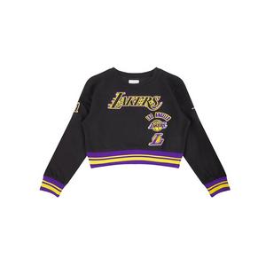 Pro Standard Big Girls' NBA Los Angeles Lakers Retro Classic Rib Fleece Crewneck -Black/Purple