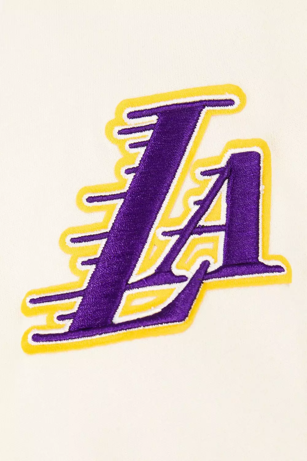 Pro Standard Big Girls' NBA Los Angeles Lakers Retro Classic Rib Fleece Crewneck -White/Purple - WHITE/PURPLE