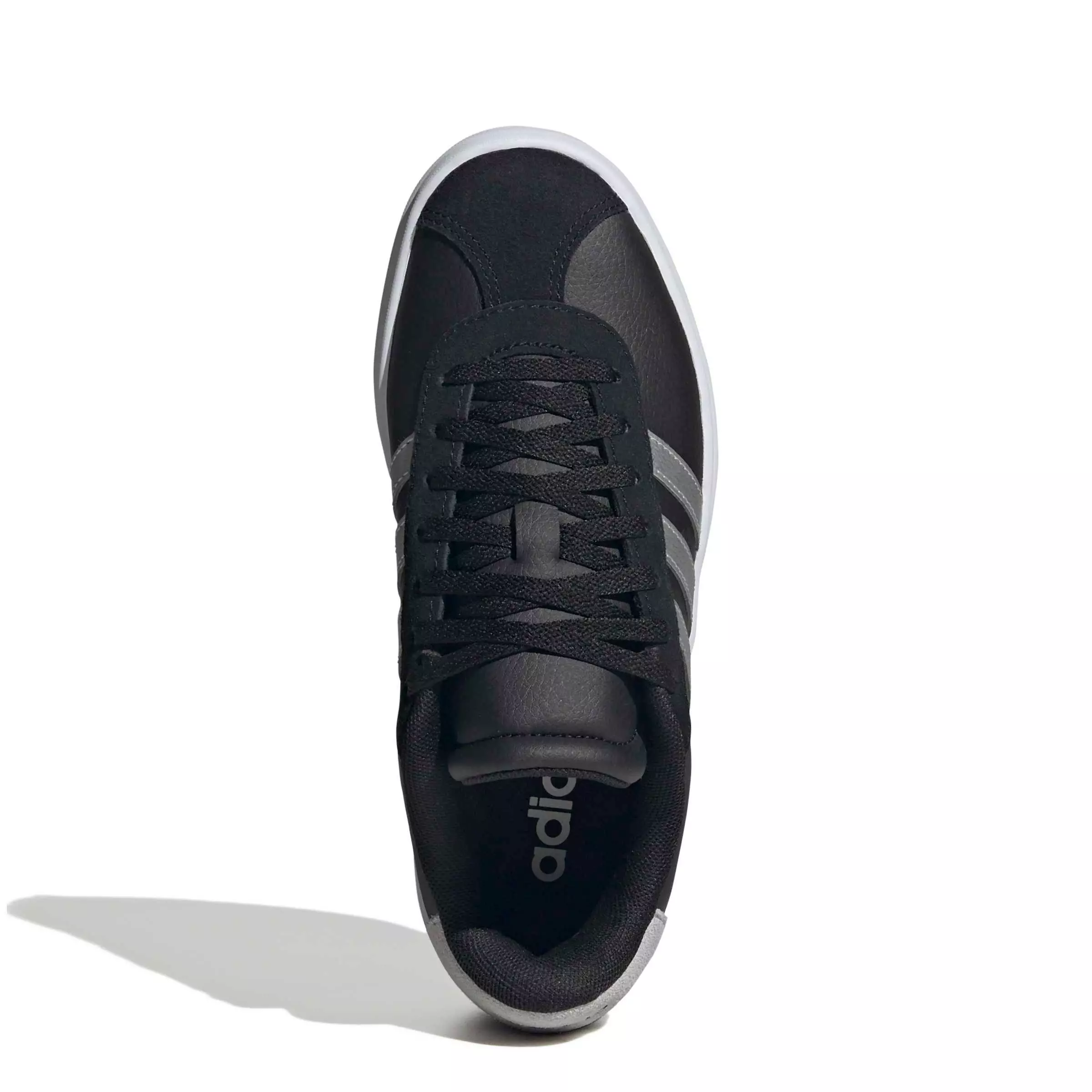 adidas VL Court Bold "Core Black/Silver Metallic/Ftwr White" Grade School Boys' Shoe - BLACK/SILVER/WHITE