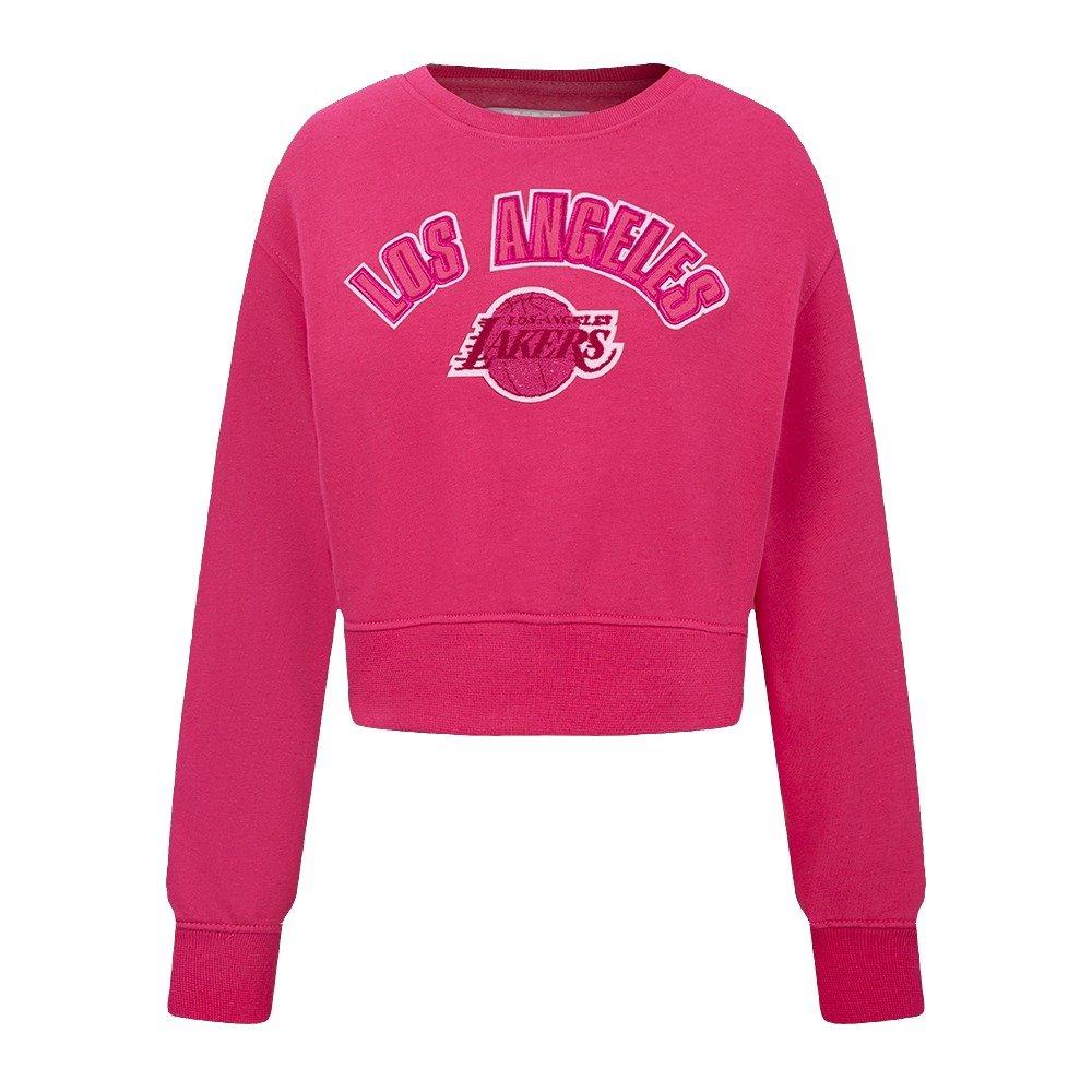 Pro Standard Big Girls' NBA Los Angeles Lakers Triple Pink Fleece Sweatshirt -Pink - PINK Thumbnail View 1
