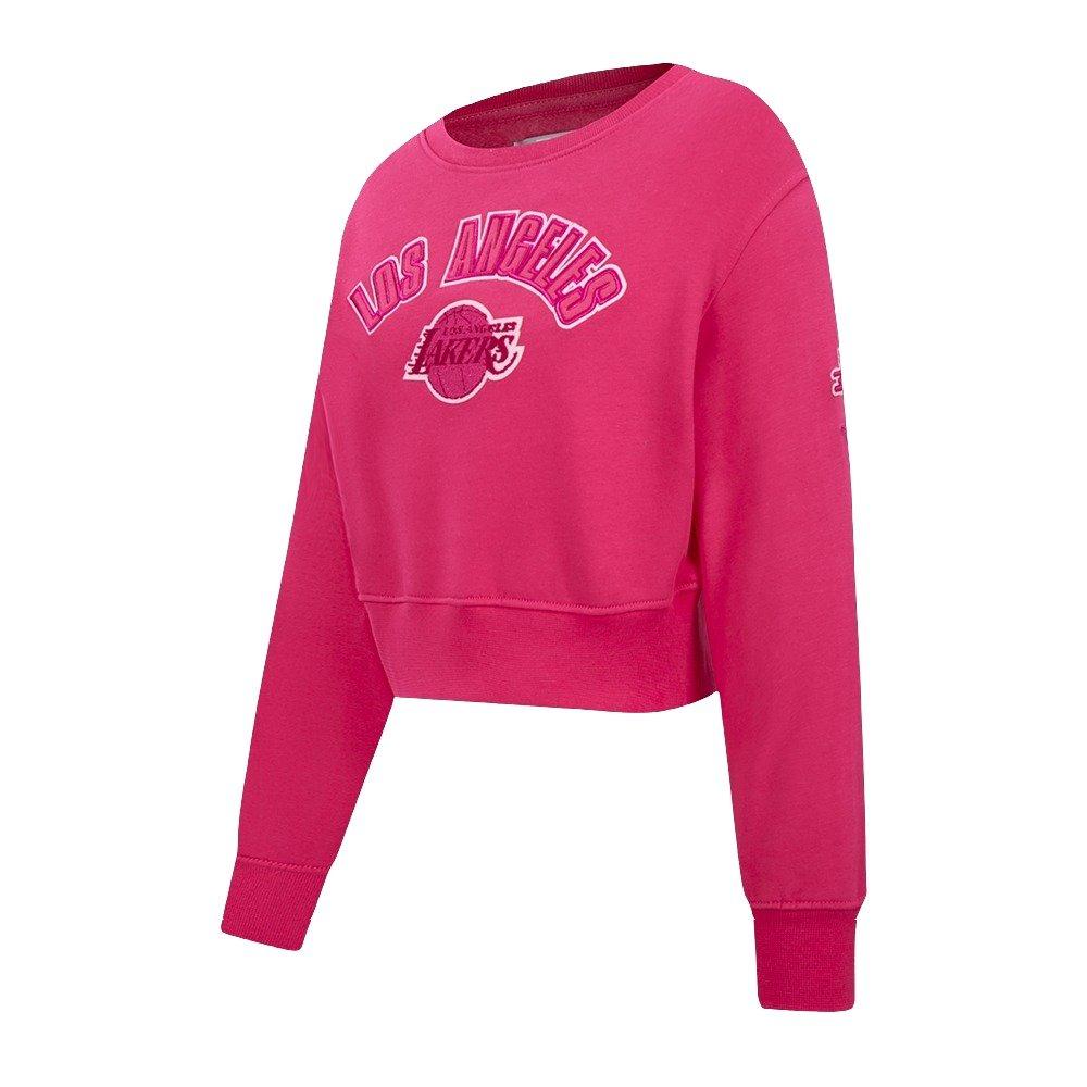 Pro Standard Big Girls' NBA Los Angeles Lakers Triple Pink Fleece Sweatshirt - Pink - PINK Thumbnail View 3