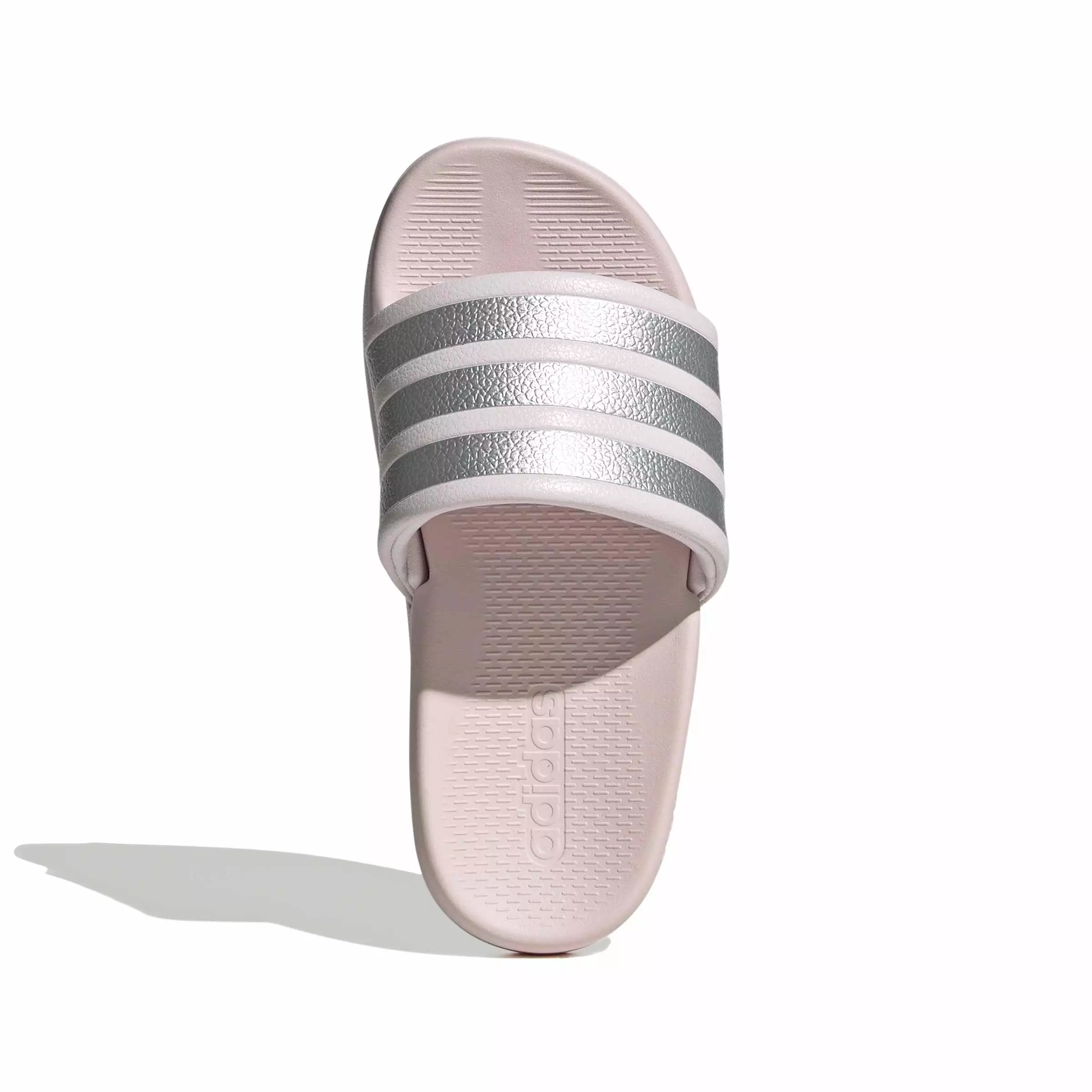 adidas Adilette Comfort 2.0 "Almost Pink/Silver Metallic/Almost Pink" Preschool Girls' Slide - PINK/SILVER/PINK