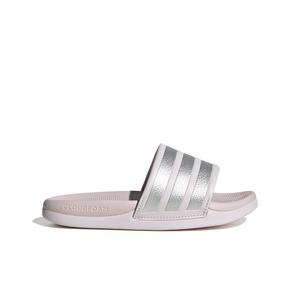 adidas Adilette Comfort 2.0 "Almost Pink/Silver Metallic/Almost Pink" Preschool Girls' Slide - PINK/SILVER/PINK