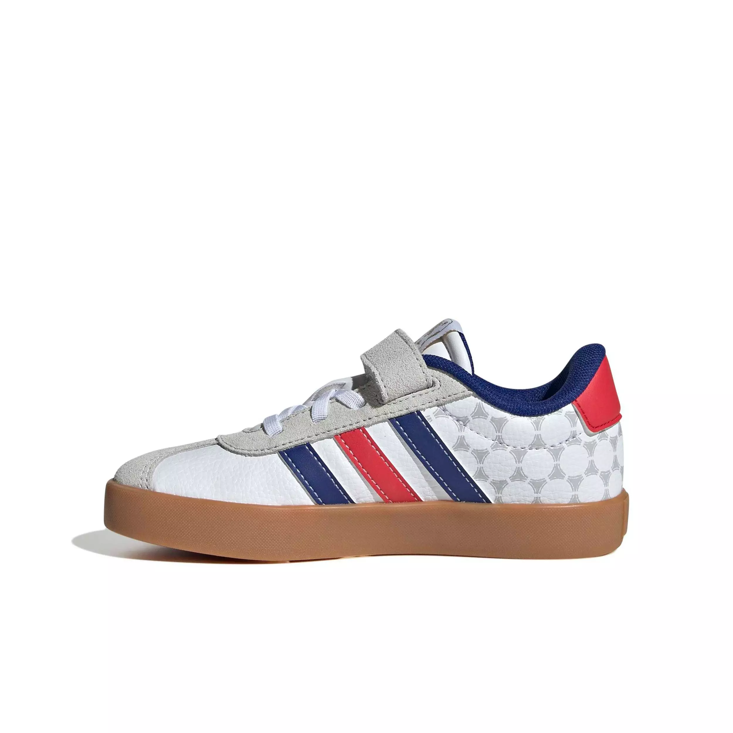 adidas VL Court 3.0 "Ftwr White/Pure Ruby/Mystery Ink" Preschool Boys' Shoe - WHITE/RUBY/INK