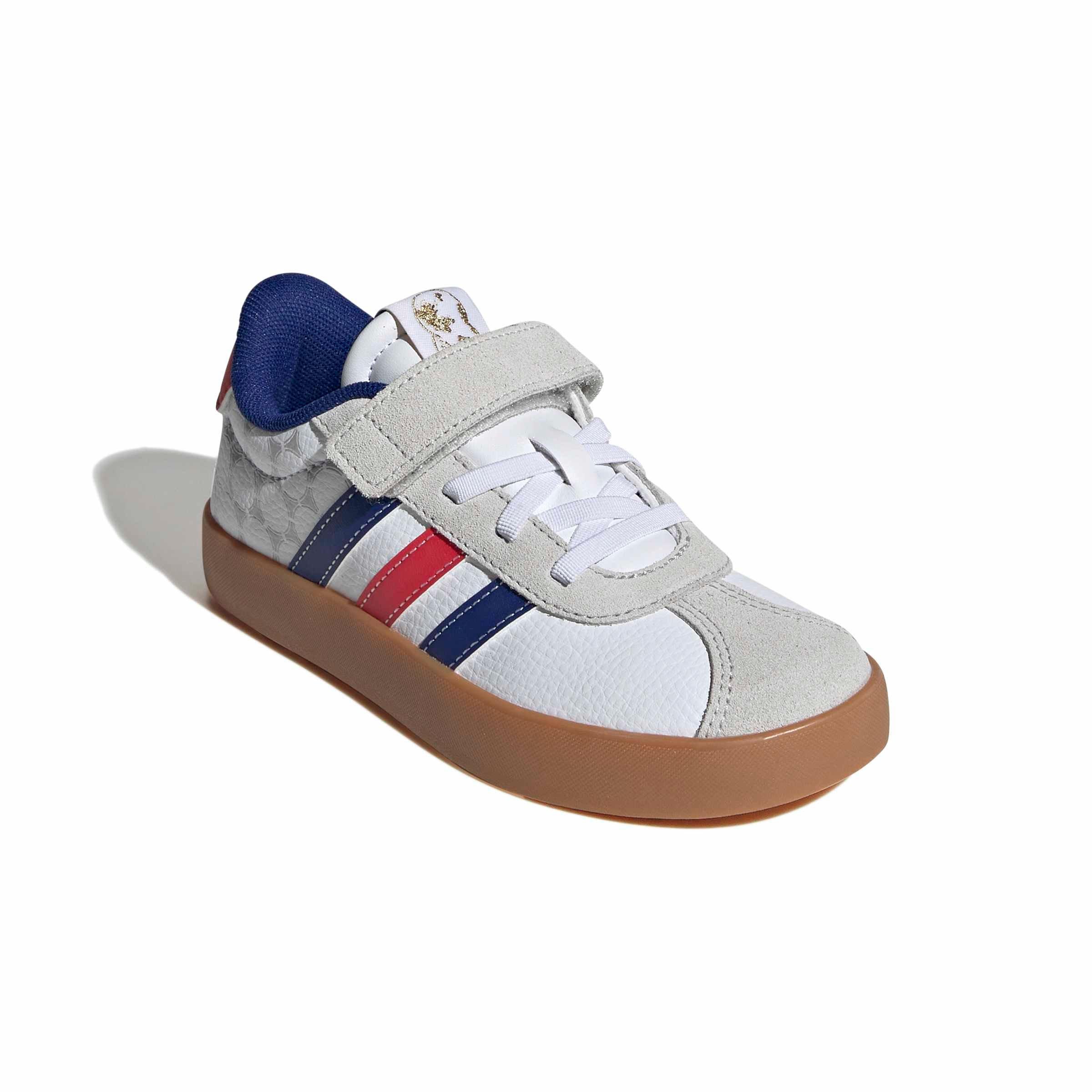 adidas VL Court 3.0 "Ftwr White/Pure Ruby/Mystery Ink" Preschool Boys' Shoe - WHITE/RUBY/INK