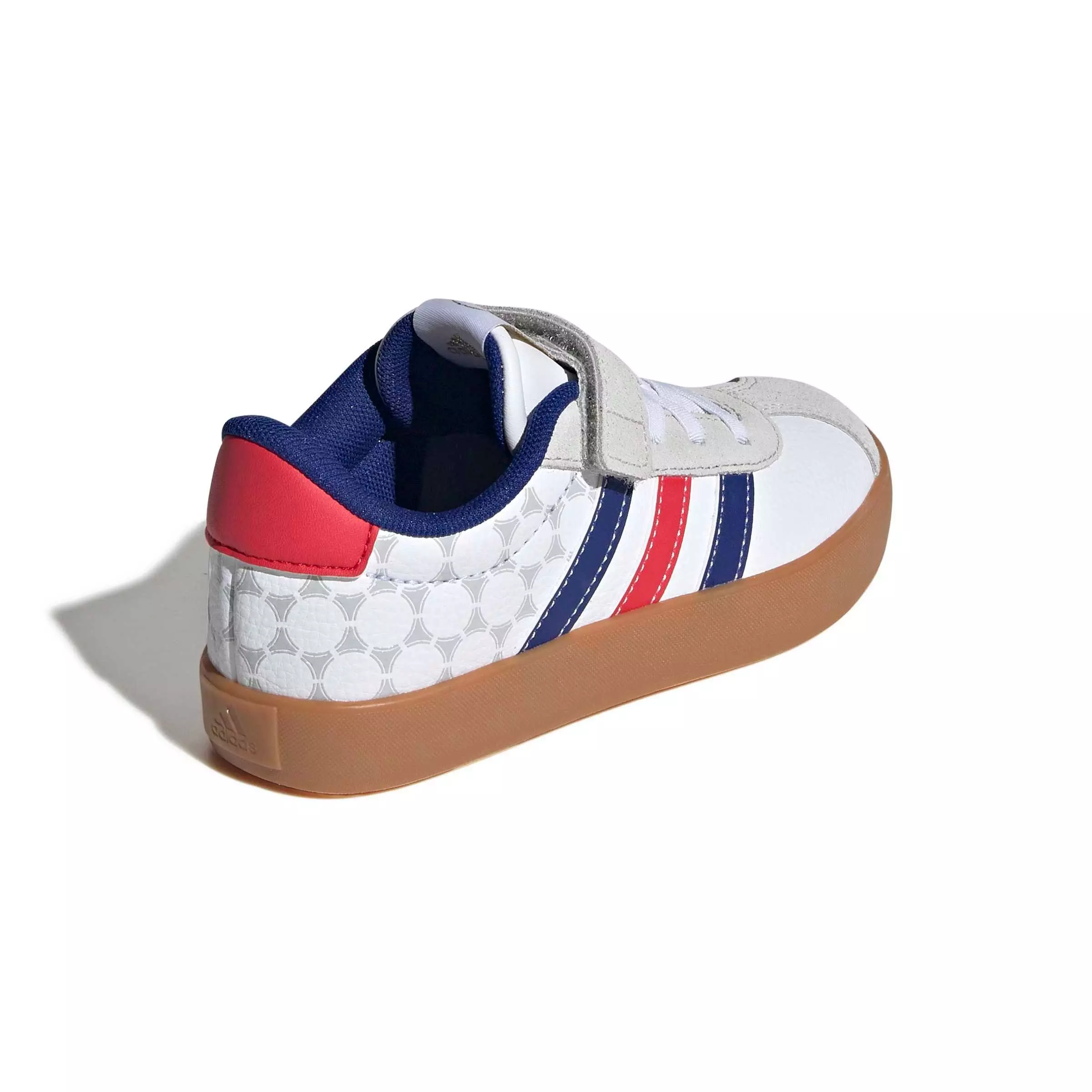 adidas VL Court 3.0 "Ftwr White/Pure Ruby/Mystery Ink" Preschool Boys' Shoe - WHITE/RUBY/INK