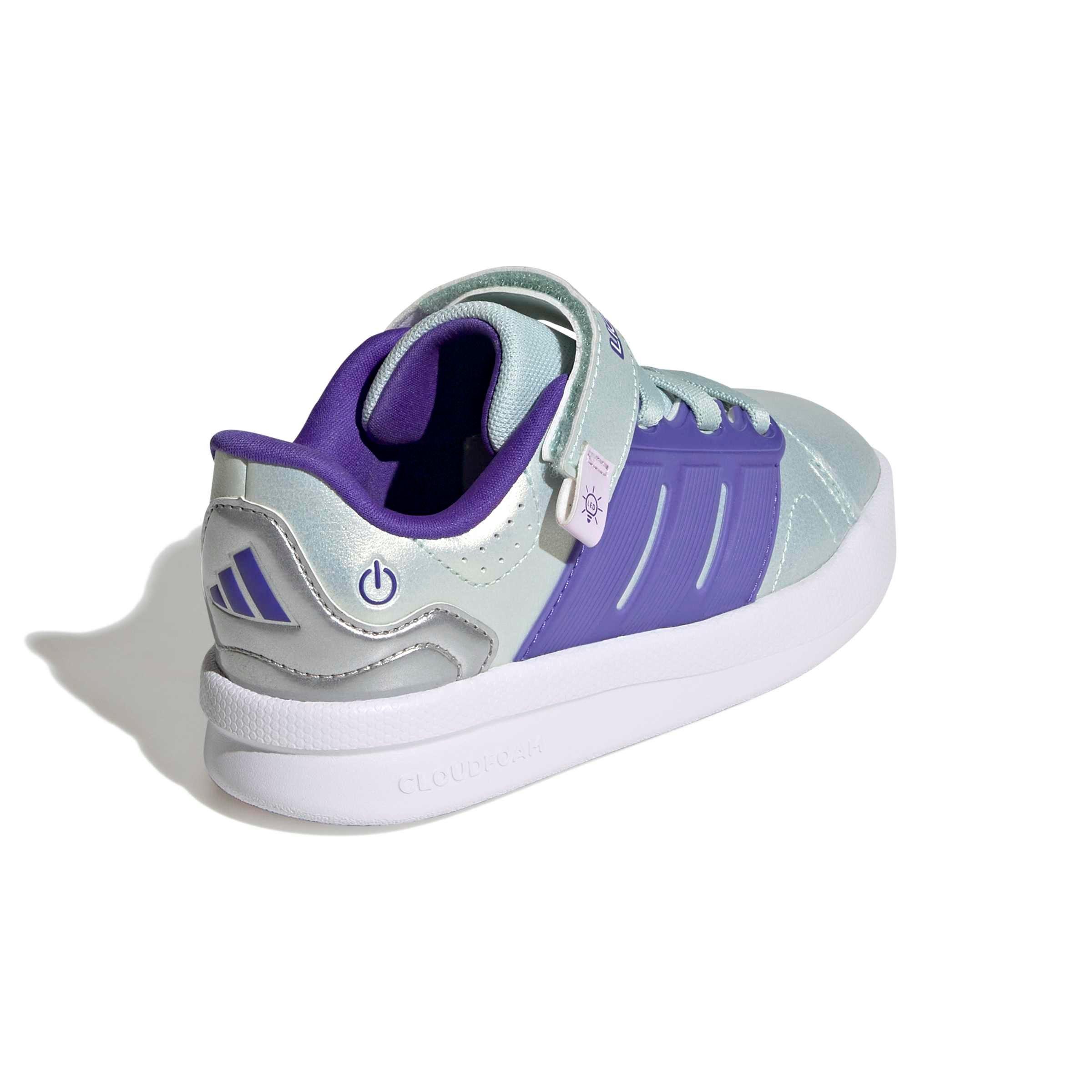 adidas Lightorama Court "Halo Mint/Solar Purple/Ice Lavender" Preschool Girls' Shoe - MINT/PURPLE/LAVENDER