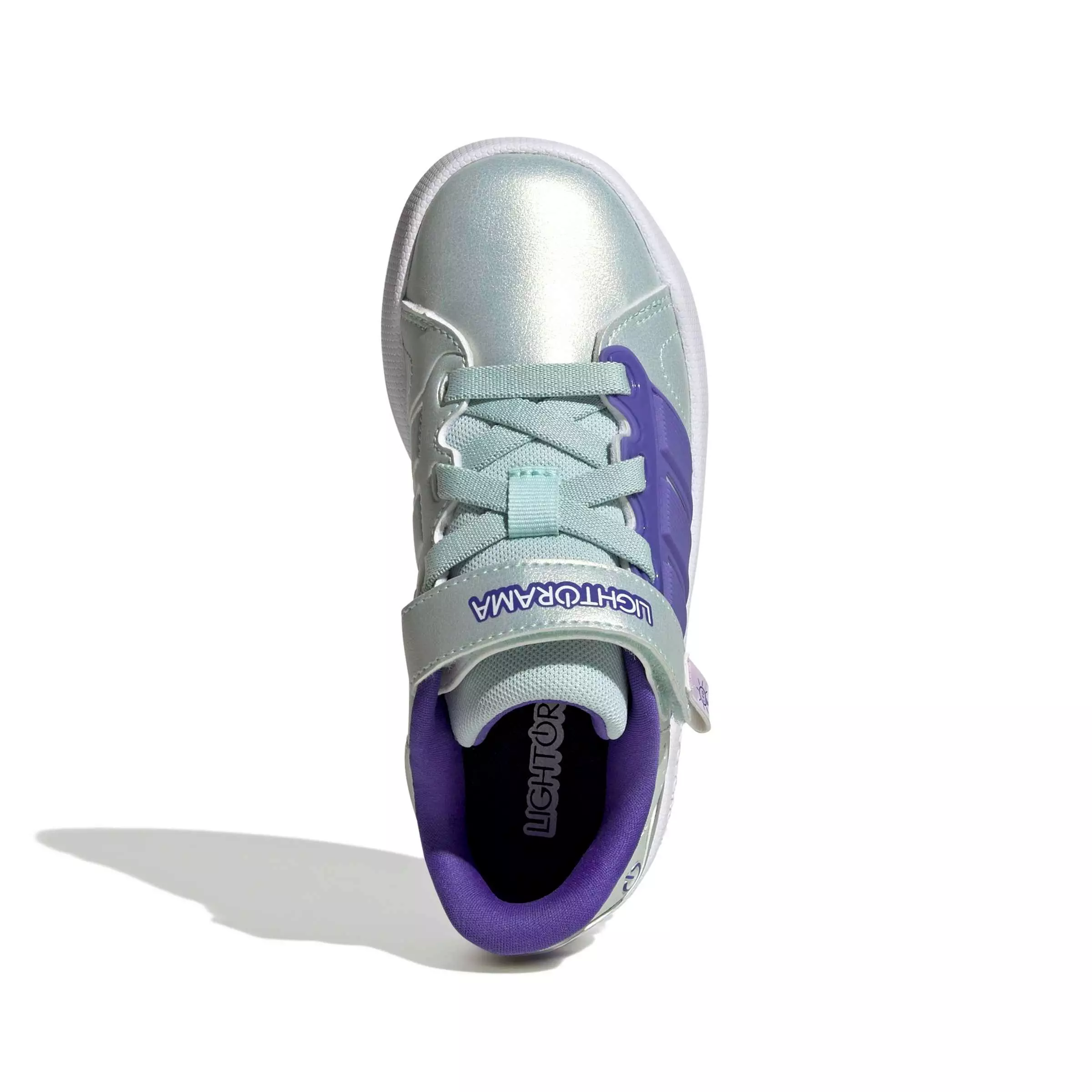 adidas Lightorama Court "Halo Mint/Solar Purple/Ice Lavender" Preschool Girls' Shoe - MINT/PURPLE/LAVENDER