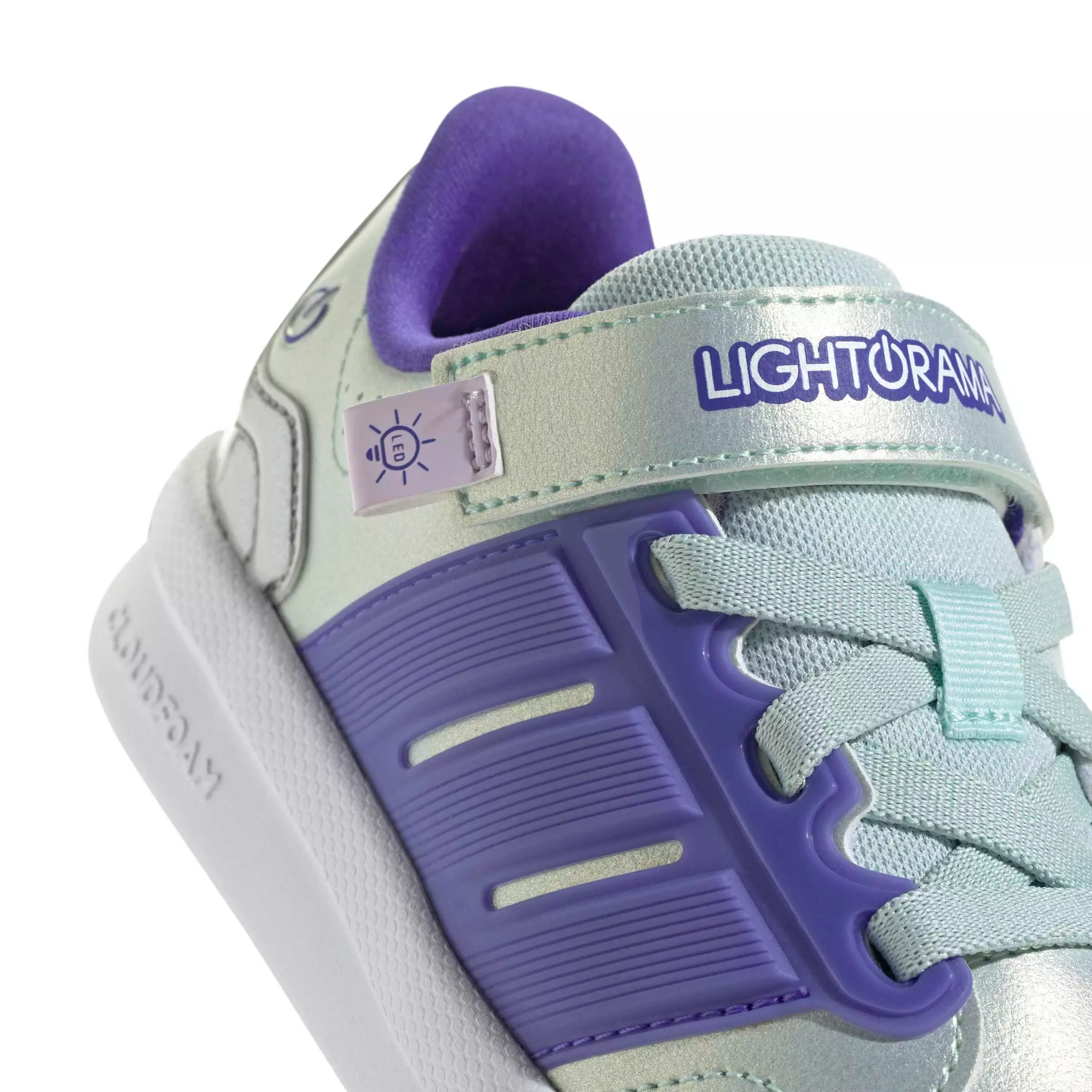 adidas Lightorama Court "Halo Mint/Solar Purple/Ice Lavender" Preschool Girls' Shoe - MINT/PURPLE/LAVENDER