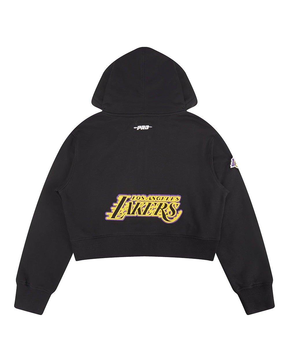 Pro Standard Big Girls' NBA Los Angeles Lakers Classic Fleece Full-Zip Jacket -Black - BLACK Thumbnail View 2