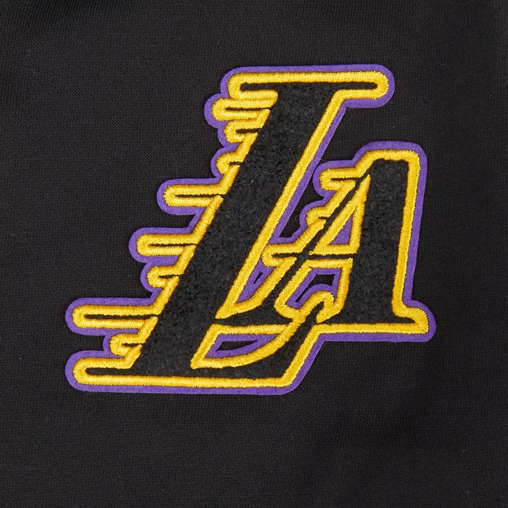 Pro Standard Big Girls' NBA Los Angeles Lakers Classic Fleece Full-Zip Jacket - Black - BLACK