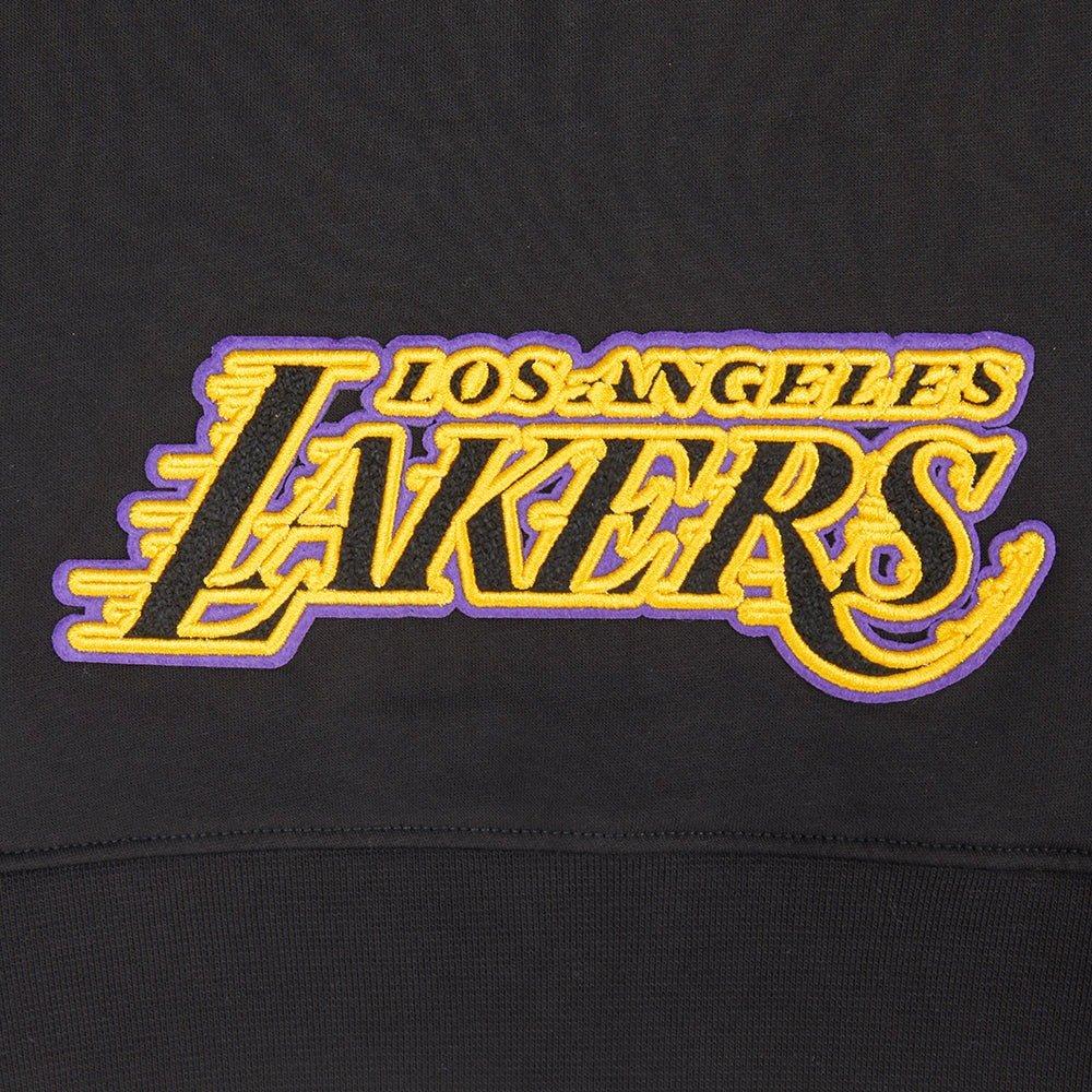 Pro Standard Big Girls' NBA Los Angeles Lakers Classic Fleece Full-Zip Jacket - Black - BLACK Thumbnail View 4