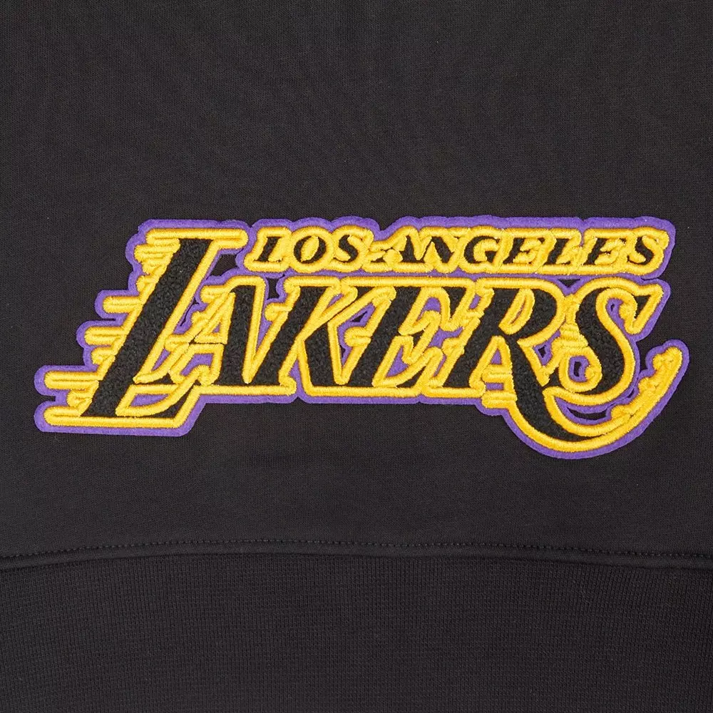 Pro Standard Big Girls' NBA Los Angeles Lakers Classic Fleece Full-Zip Jacket - Black - BLACK