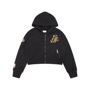 Pro Standard Big Girls' NBA Los Angeles Lakers Classic Fleece Full-Zip Jacket -Black