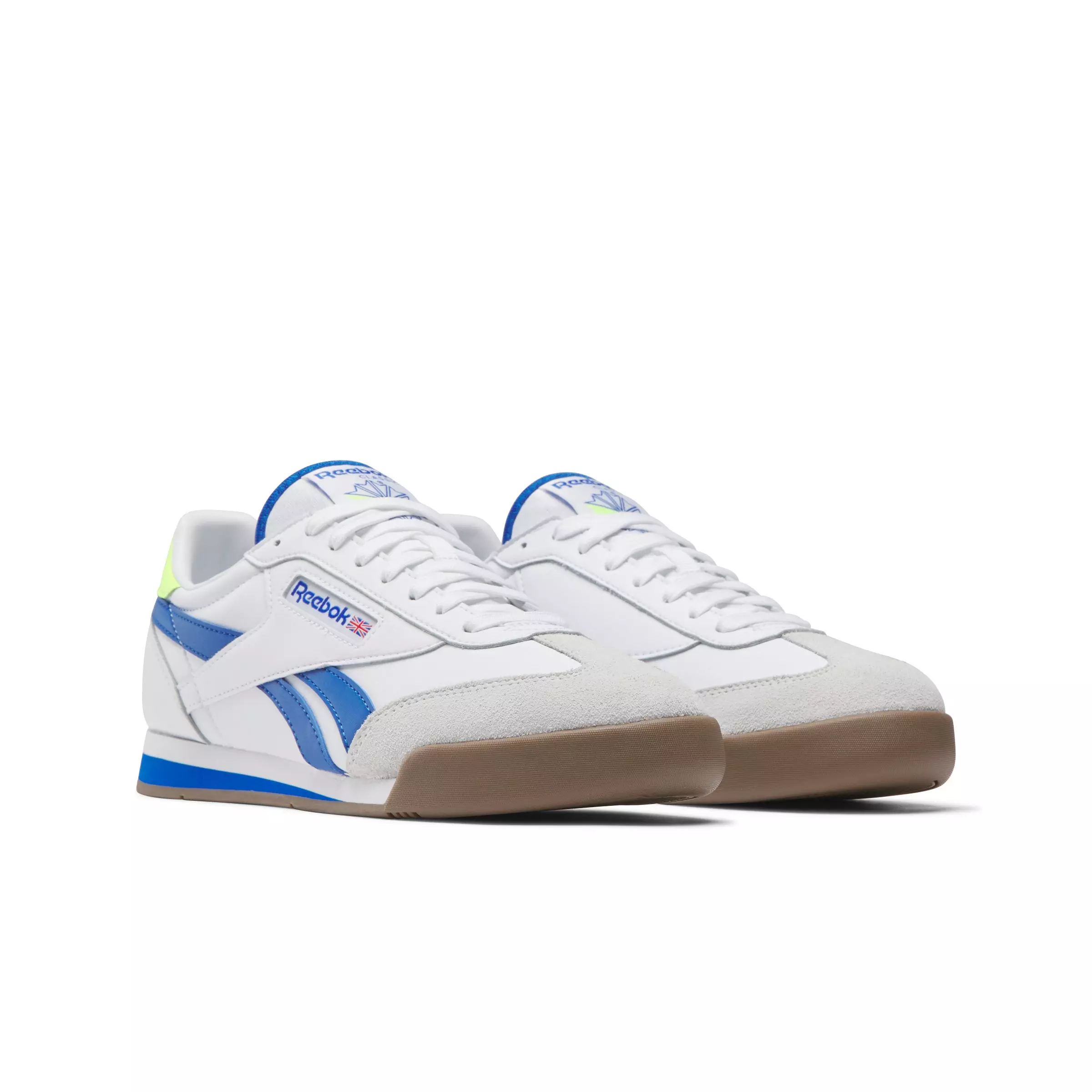 Reebok Campio XT "Ftwr White/Optimum Blue/Gum" Men's Shoe - WHITE/BLUE/GUM