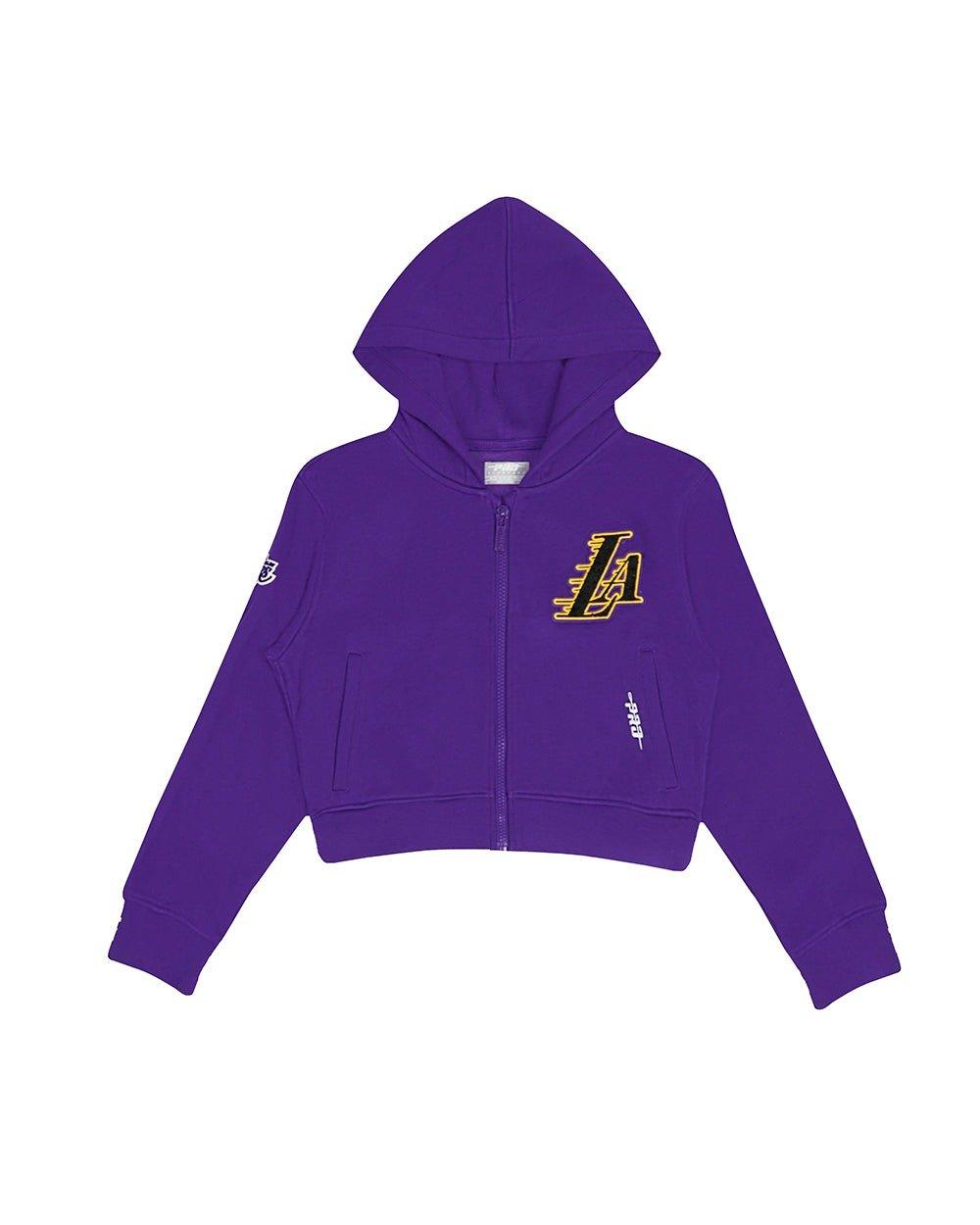 Pro Standard Big Girls' NBA Los Angeles Lakers Classic Fleece Full-Zip Jacket -Purple - PURPLE Thumbnail View 1