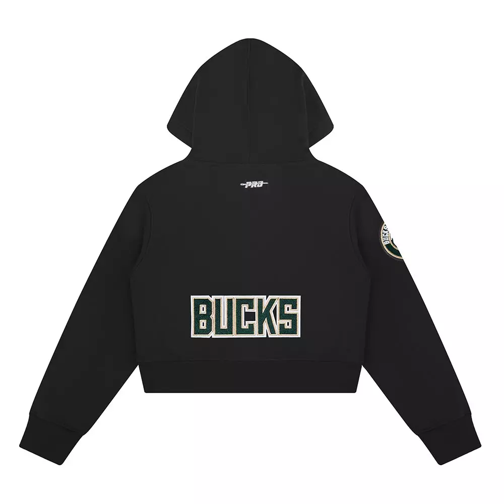 Pro Standard NBA Milwaukee Bucks Classic Big Girls'​ Fleece Pullover Hoodie - Black - BLACK