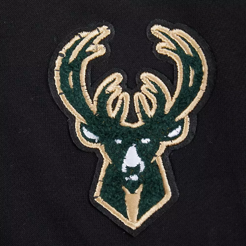 Pro Standard NBA Milwaukee Bucks Classic Big Girls'​ Fleece Pullover Hoodie -Black - BLACK