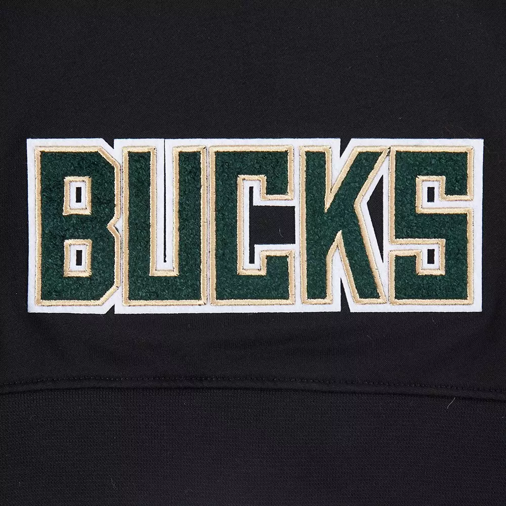 Pro Standard NBA Milwaukee Bucks Classic Big Girls'​ Fleece Pullover Hoodie -Black - BLACK