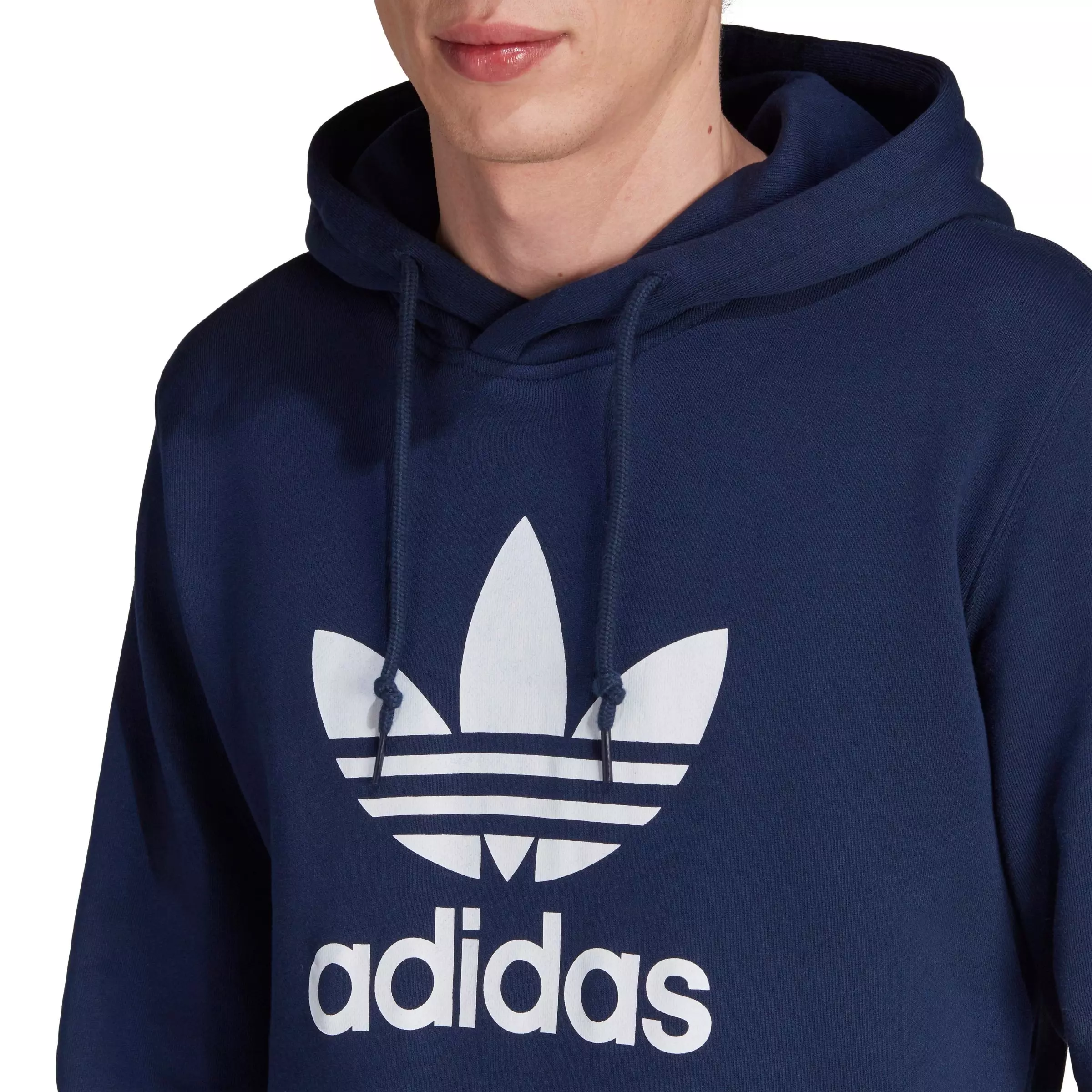 adidas Originals Men's Adicolor Classics Trefoil Heritage Hoodie-Navy - NAVY