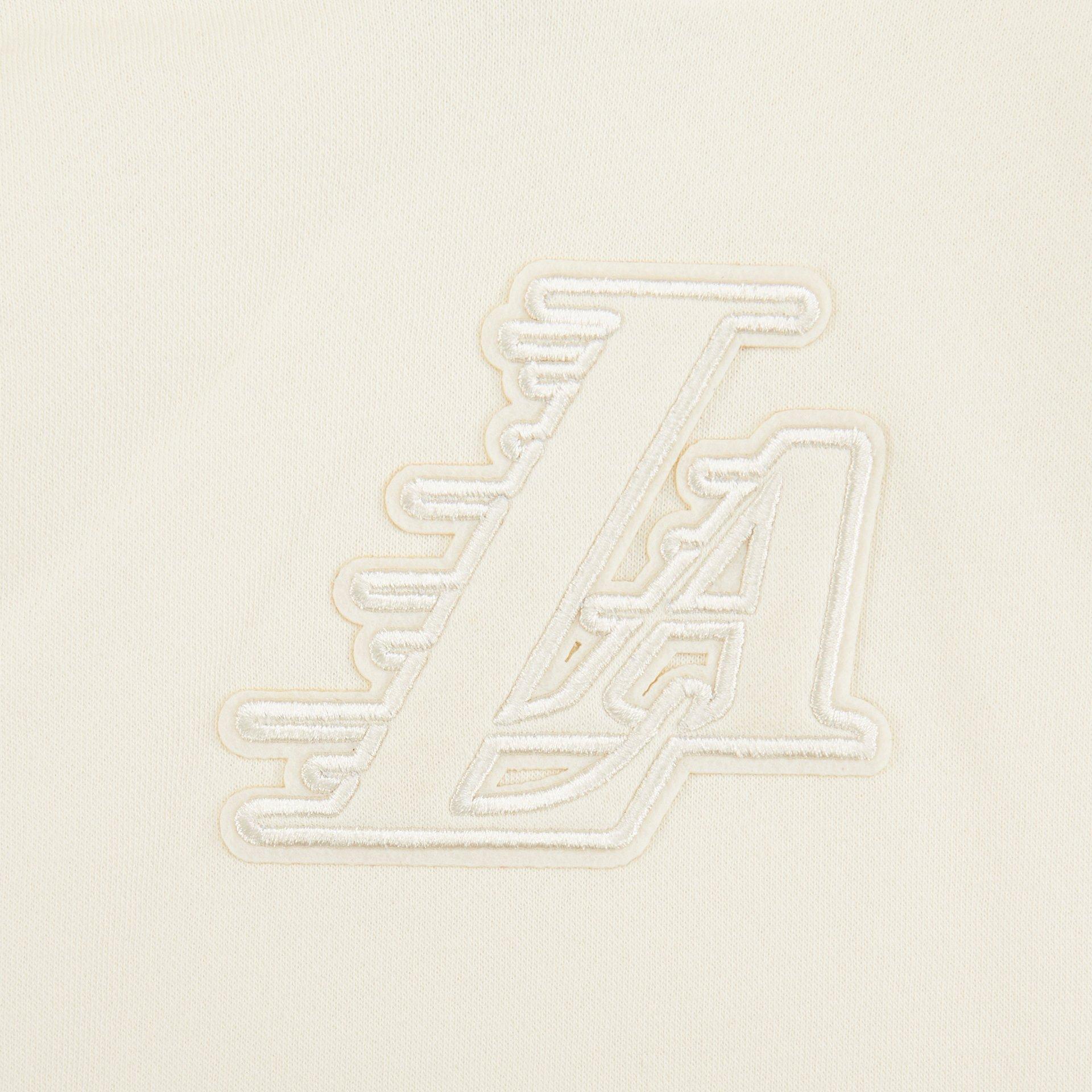 Pro Standard Big Girls' NBA Los Angeles Lakers Fleece PO Hoodie - Cream - CREAM Thumbnail View 3