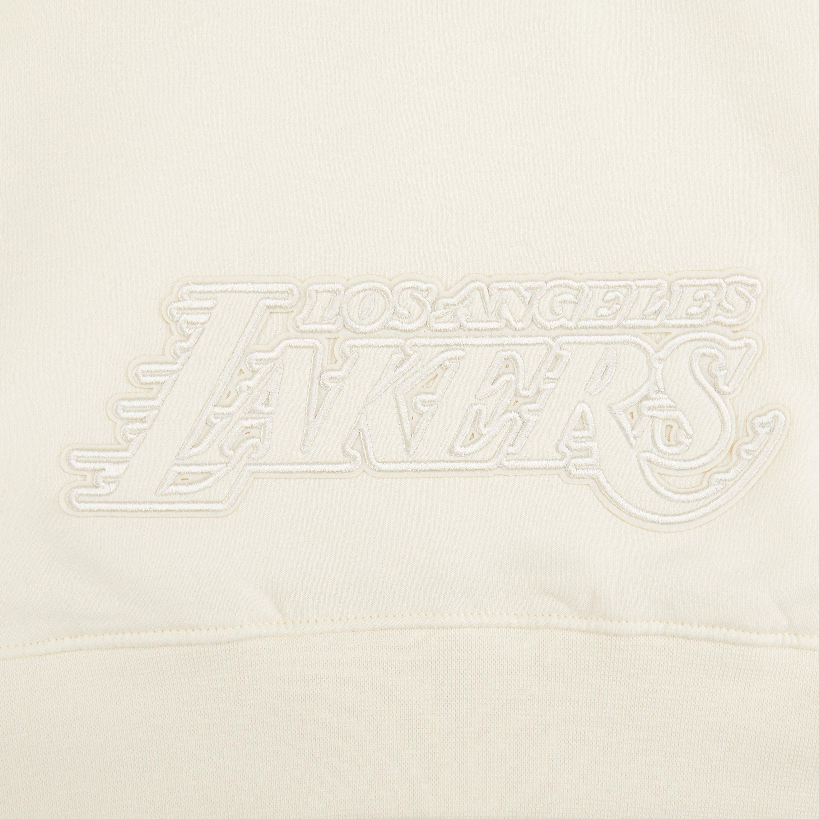 Pro Standard Big Girls' NBA Los Angeles Lakers Fleece PO Hoodie -Cream - CREAM Thumbnail View 4