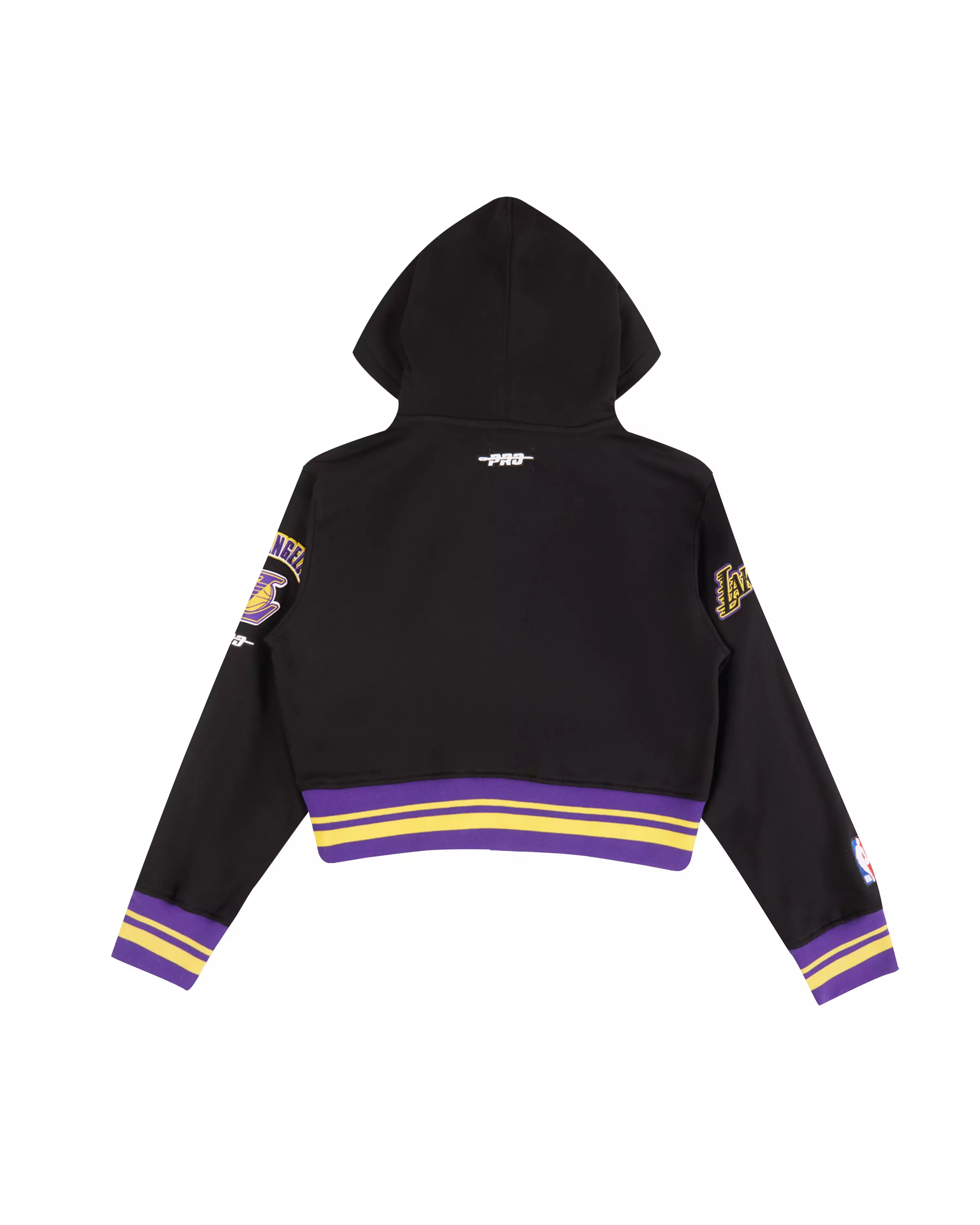 Pro Standard Big Girls' NBA Los Angeles Lakers Retro Classic Rib Fleece PO Hoodie - Black/Purple - BLACK/PURPLE