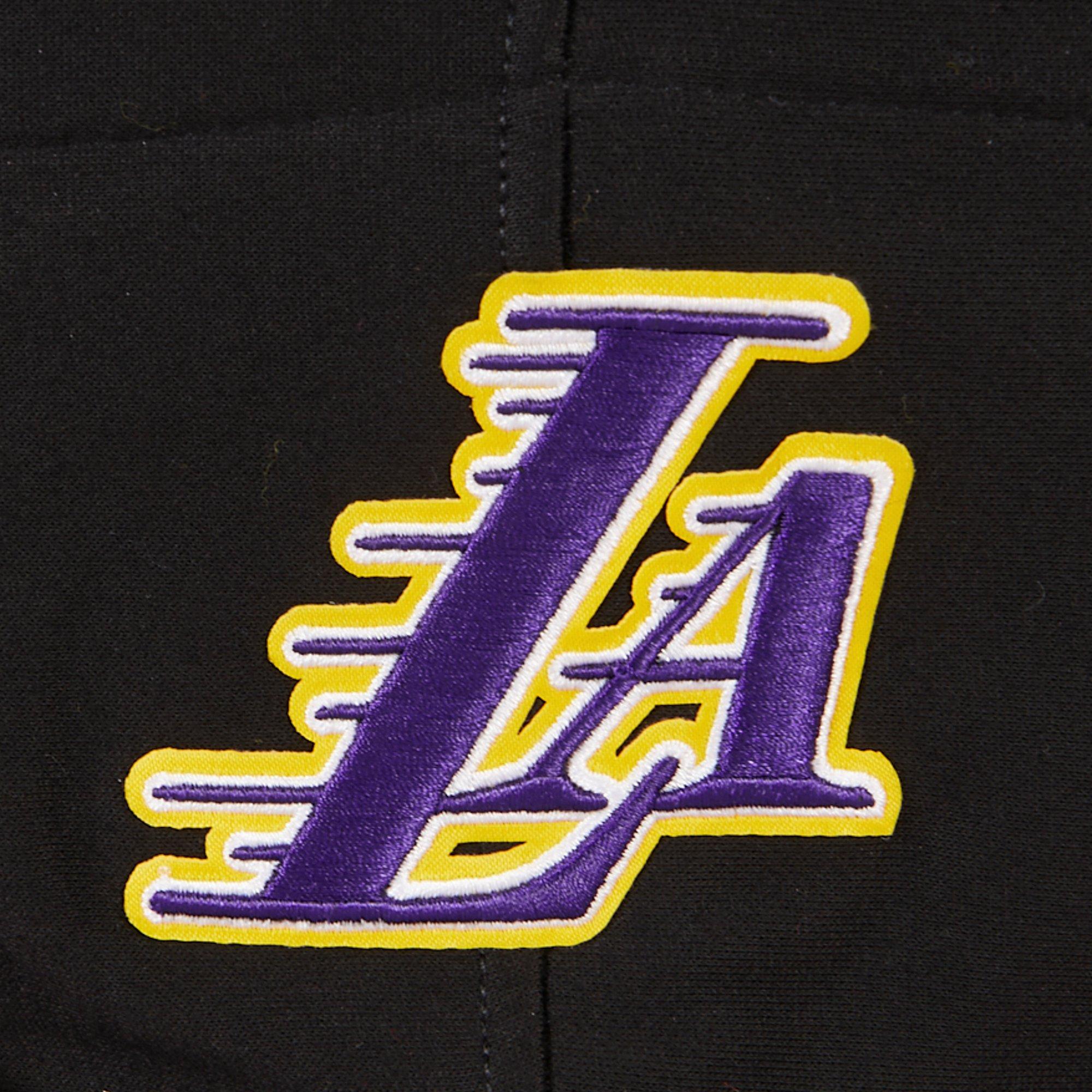 Pro Standard Big Girls' NBA Los Angeles Lakers Retro Classic Rib Fleece PO Hoodie - Black/Purple - BLACK/PURPLE Thumbnail View 6